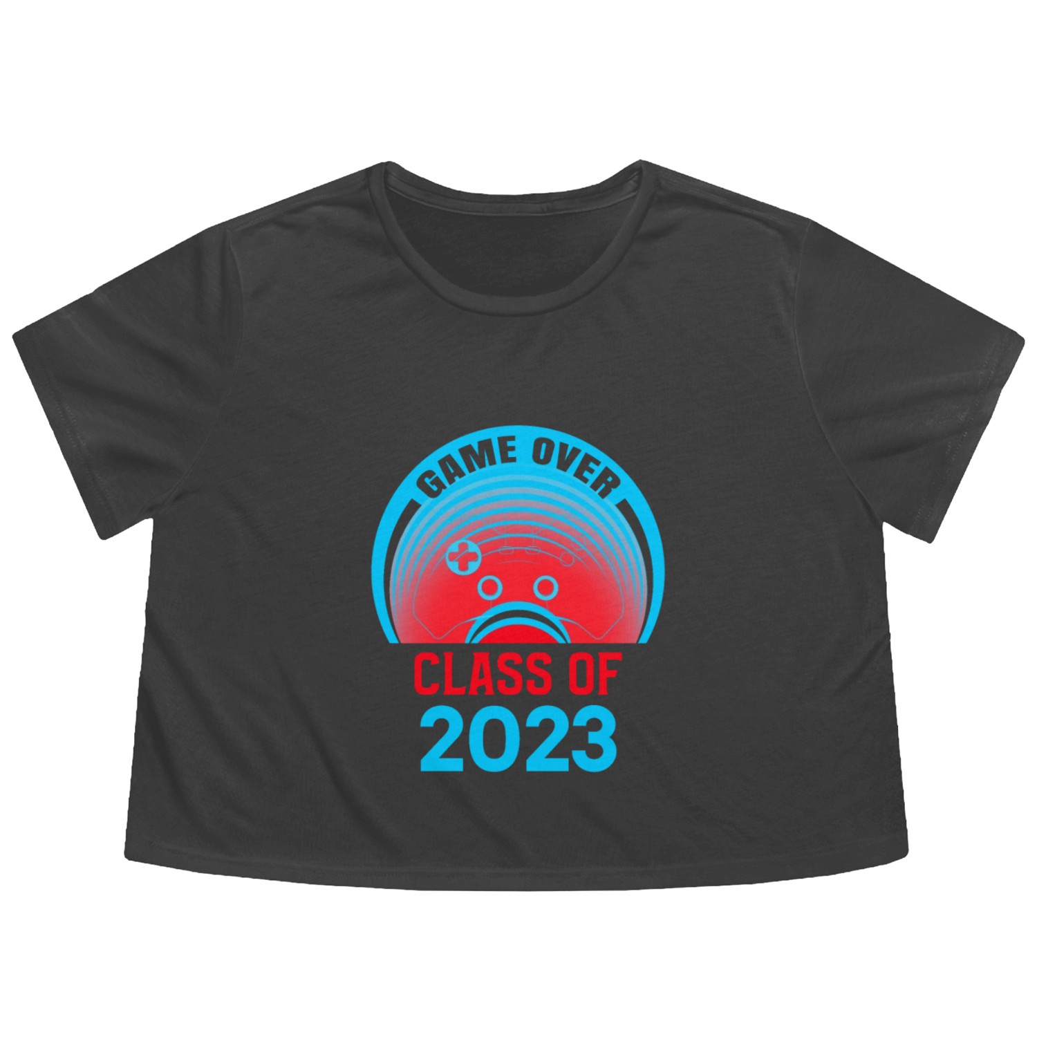 Game Over Class of 2023 Video Games Vintage Flowy Cropped Tees