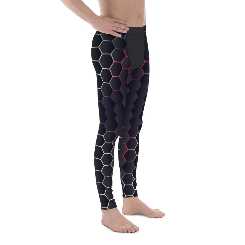 Techno Hexagon Honeycomb Men's Leggings