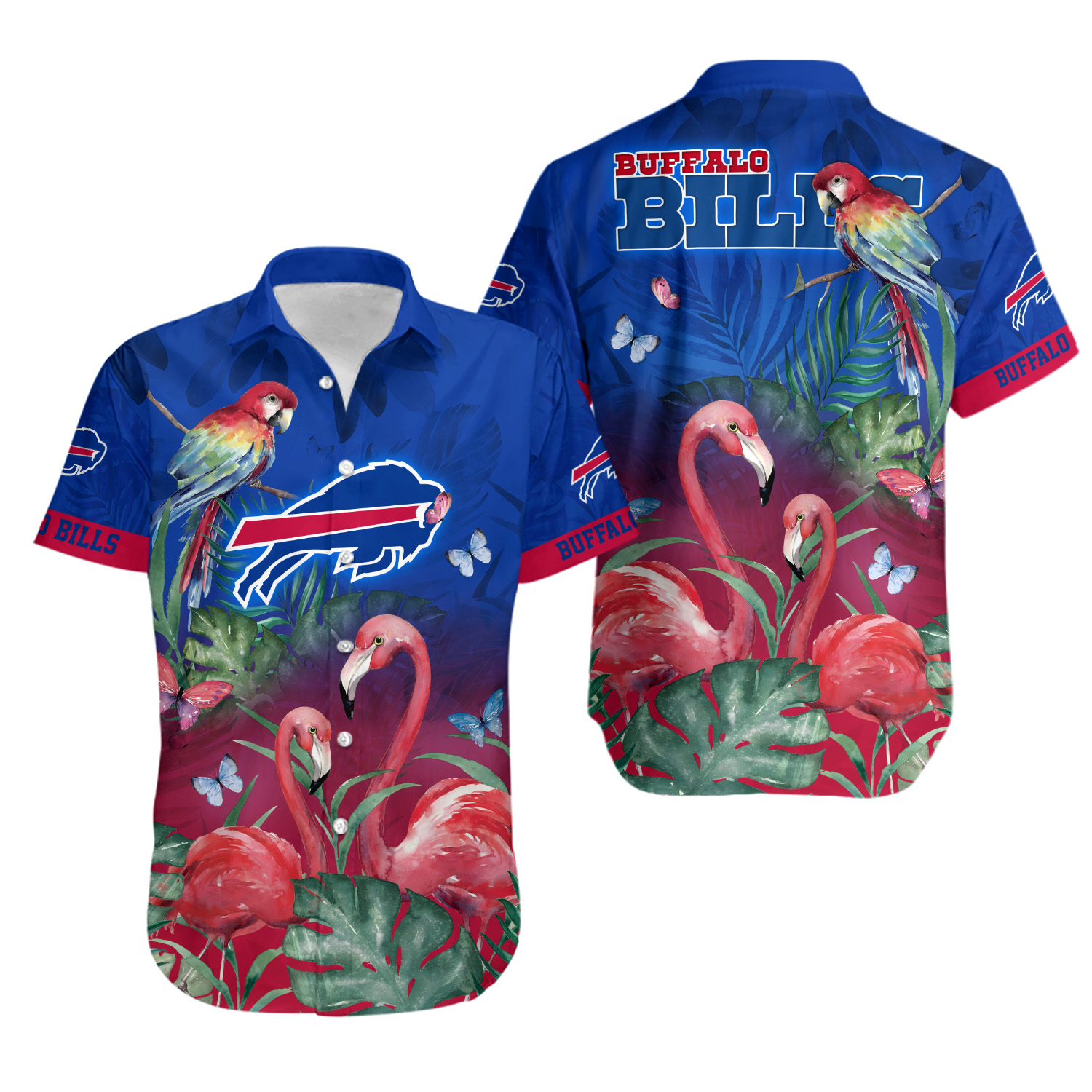 Buffalo Football Team Billss Hawaiian Button Down Shirt