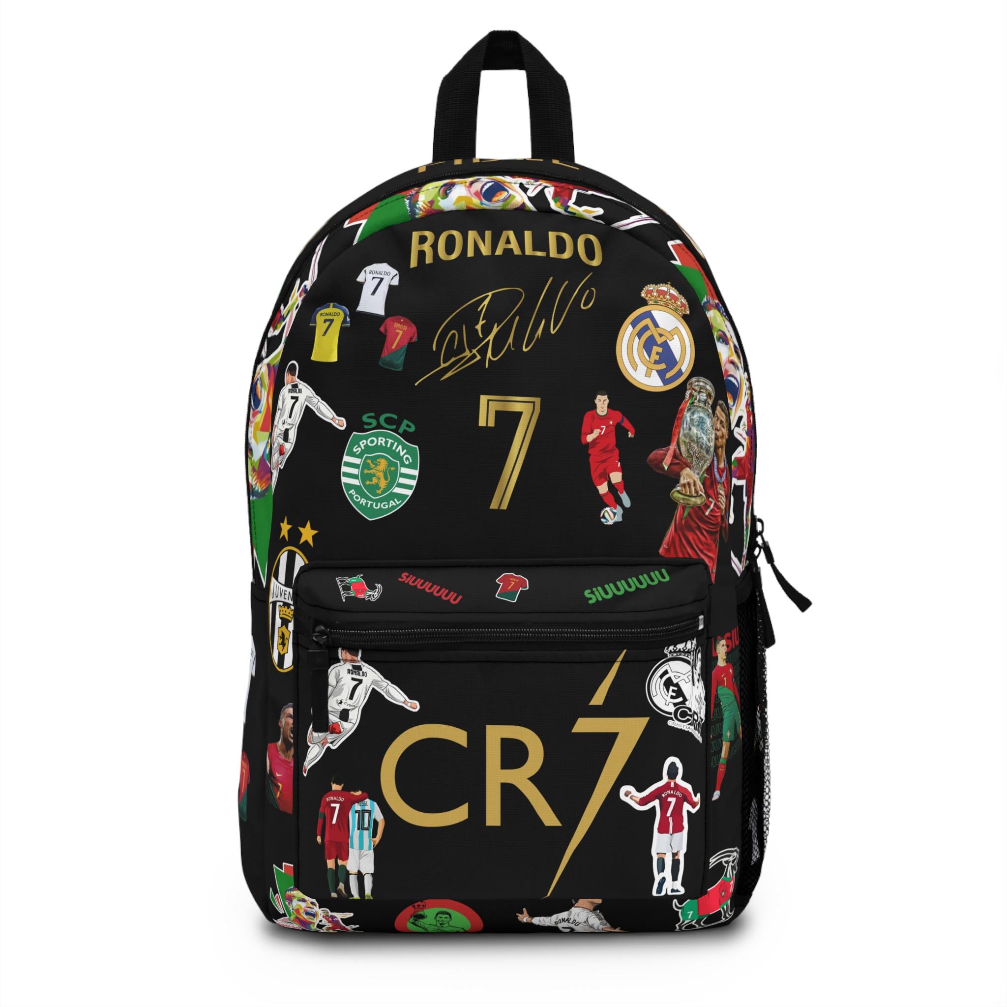 Custom Ronaldo Soccer Backpack: Personalized Sports Fan School Bag