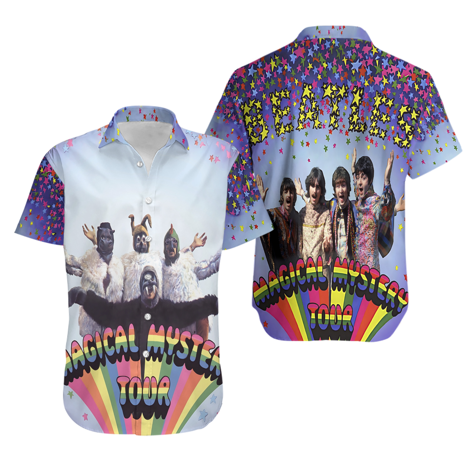 Hawaiian Button Shirt Beatles Magical Mystery Tour