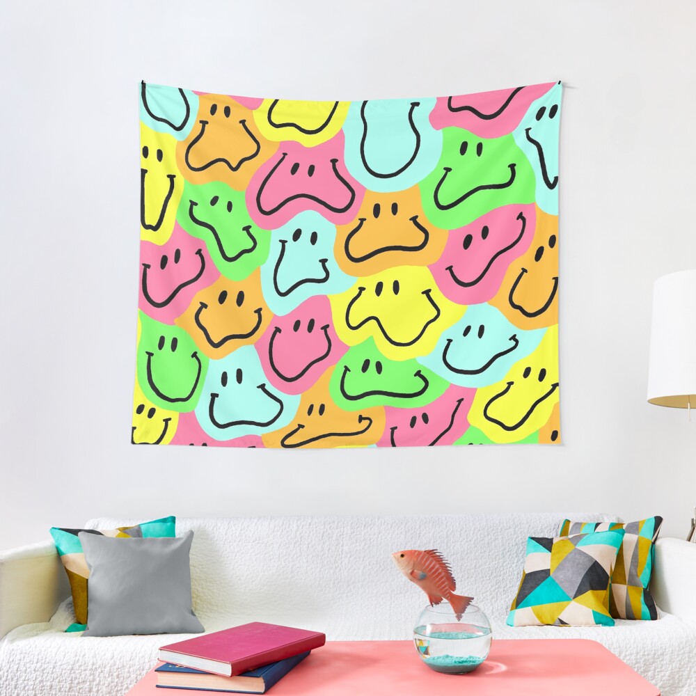 smiley face pattern Tapestry