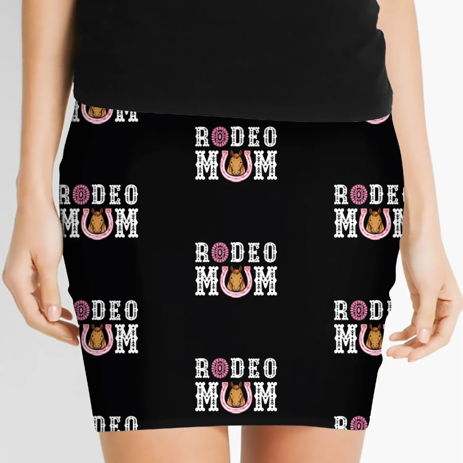 Rodeo Mom Western Country Bull Rider Women's Mini Skirts