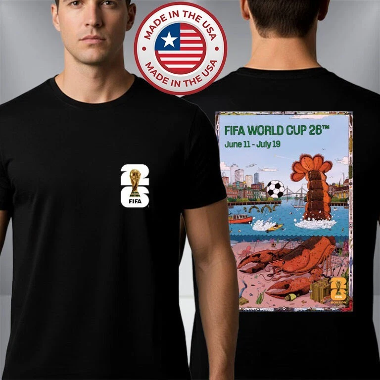 FIFA World Cup 2026 Boston Host City Official Poster Artist T-Shirt