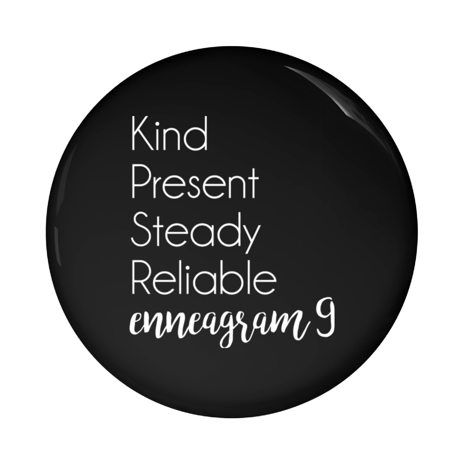 Enneagram Type 9 Peacemaker Alternative Pin Buttons