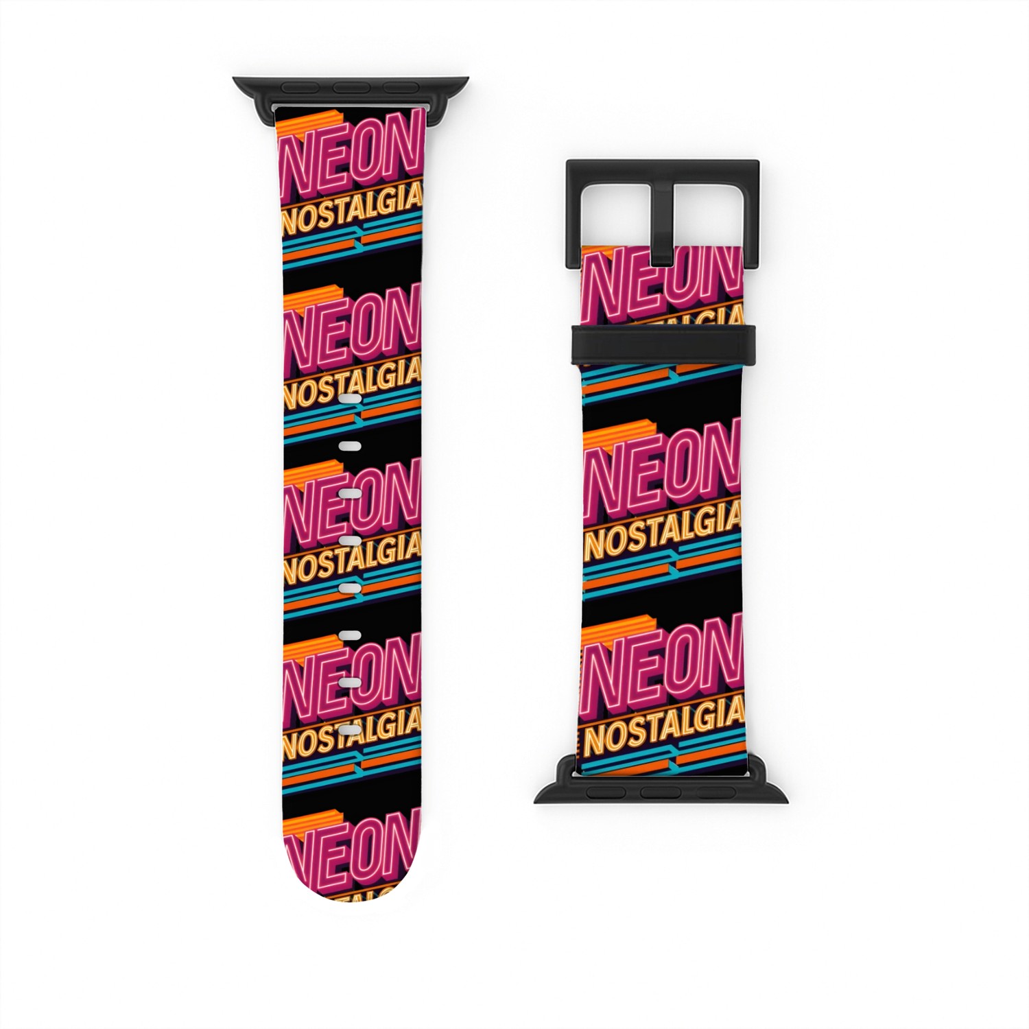 Neon Nostalgia: Pay homage to the retro neon aesth Watch Bands For Apple Watch