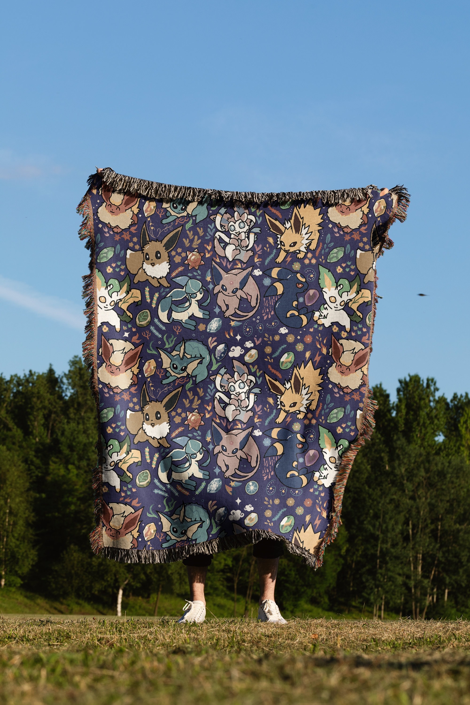 Eeveelution Woven Cozy Blanket | PKM Woven Wall Hanging