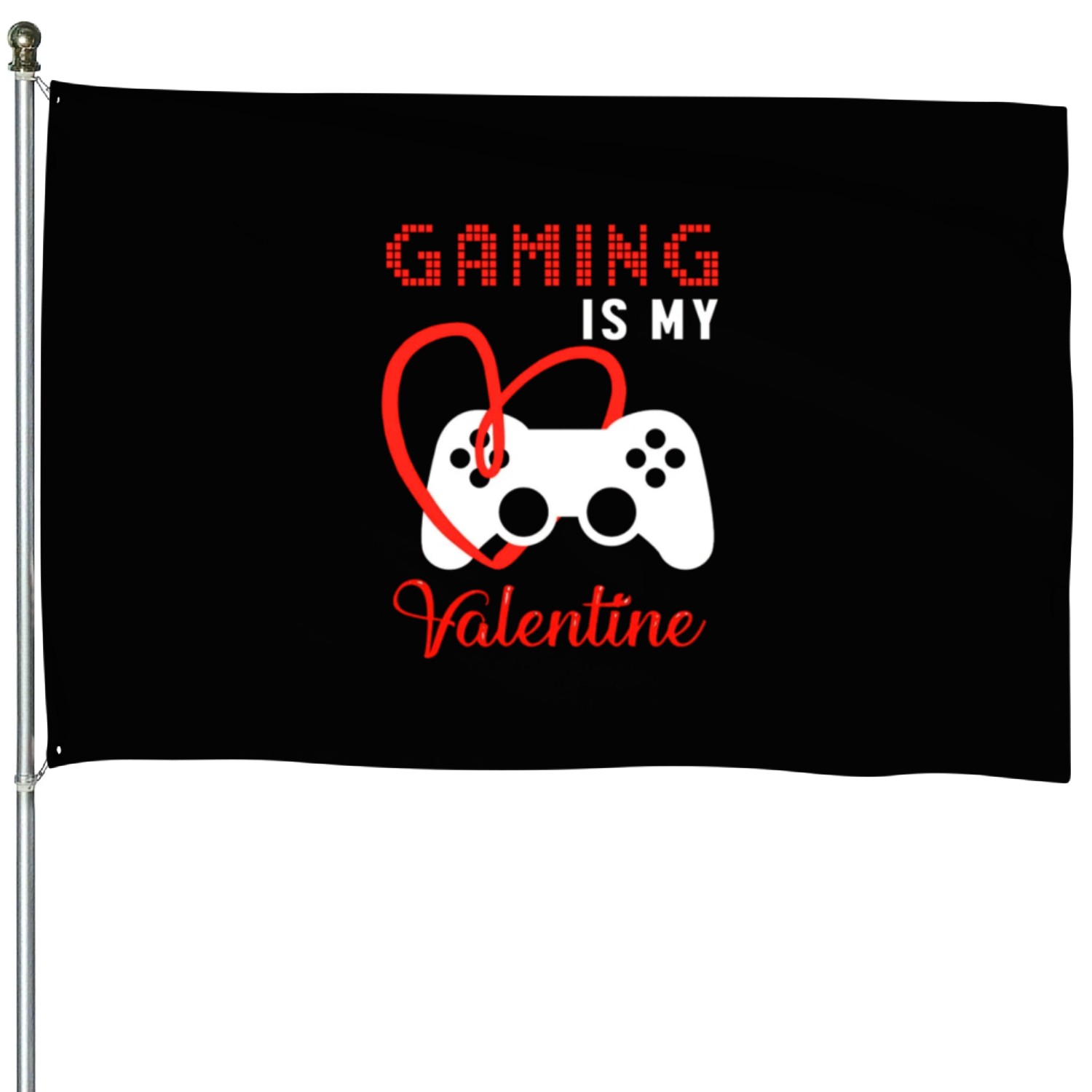 gaming is my valentines day gamer console House Flags