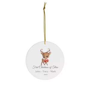 Christmas Ceramic Ornament Christmas of Three (D)