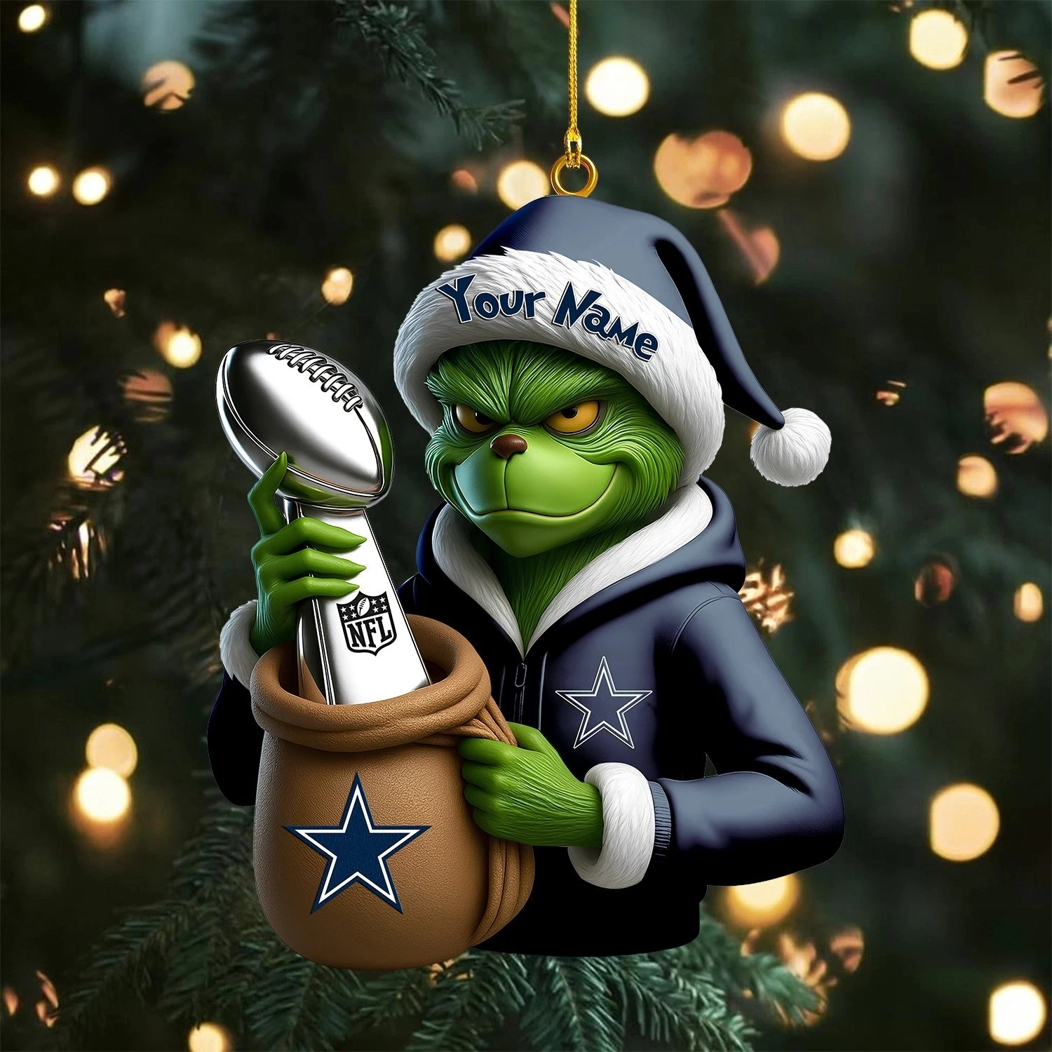 Personalized Dallas Football Team Cowboys Christmas Ornament Holiday Gift