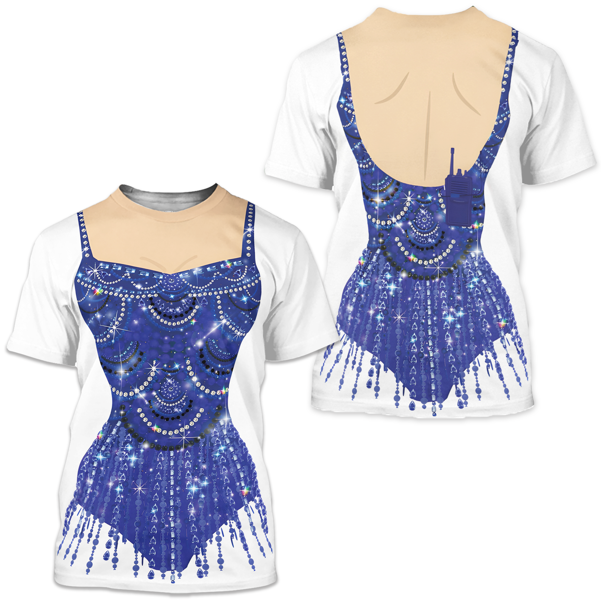 Scalloped Bodysuit T-shirt Dress, Halloween Outfit, Christmas Gift