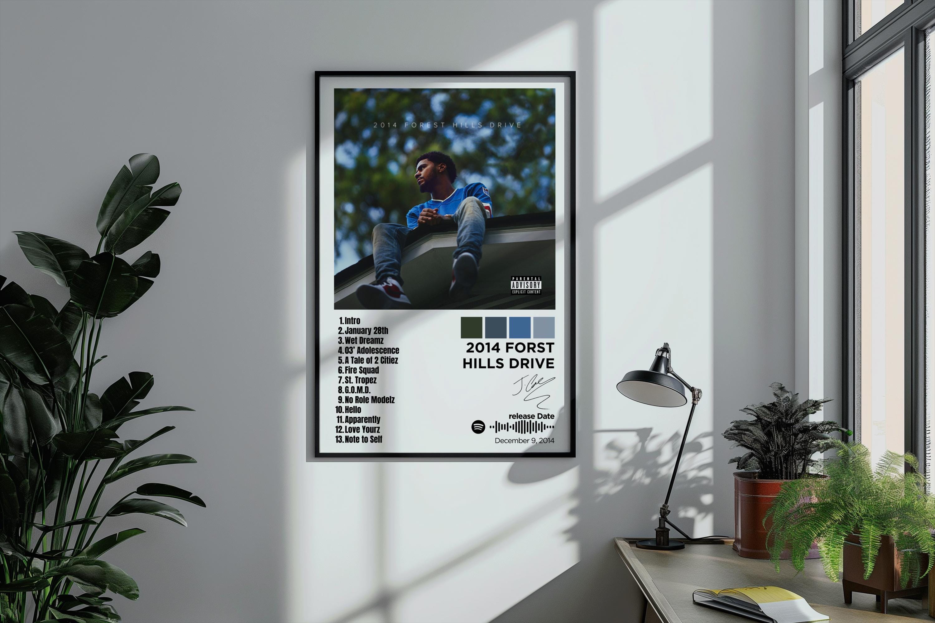 J. Cole 2014 Forest Hills Drive Album Poster