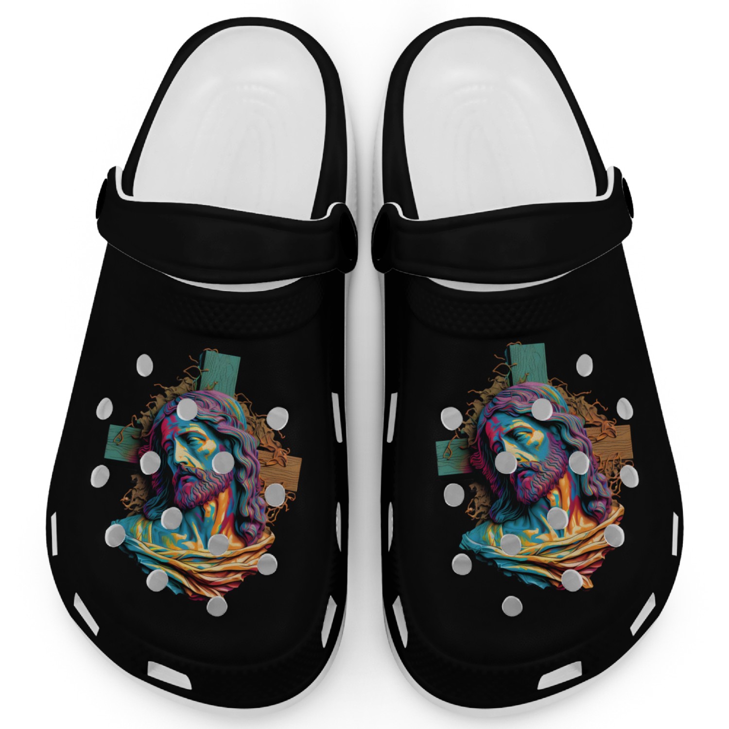 Jesus Painting Clogs