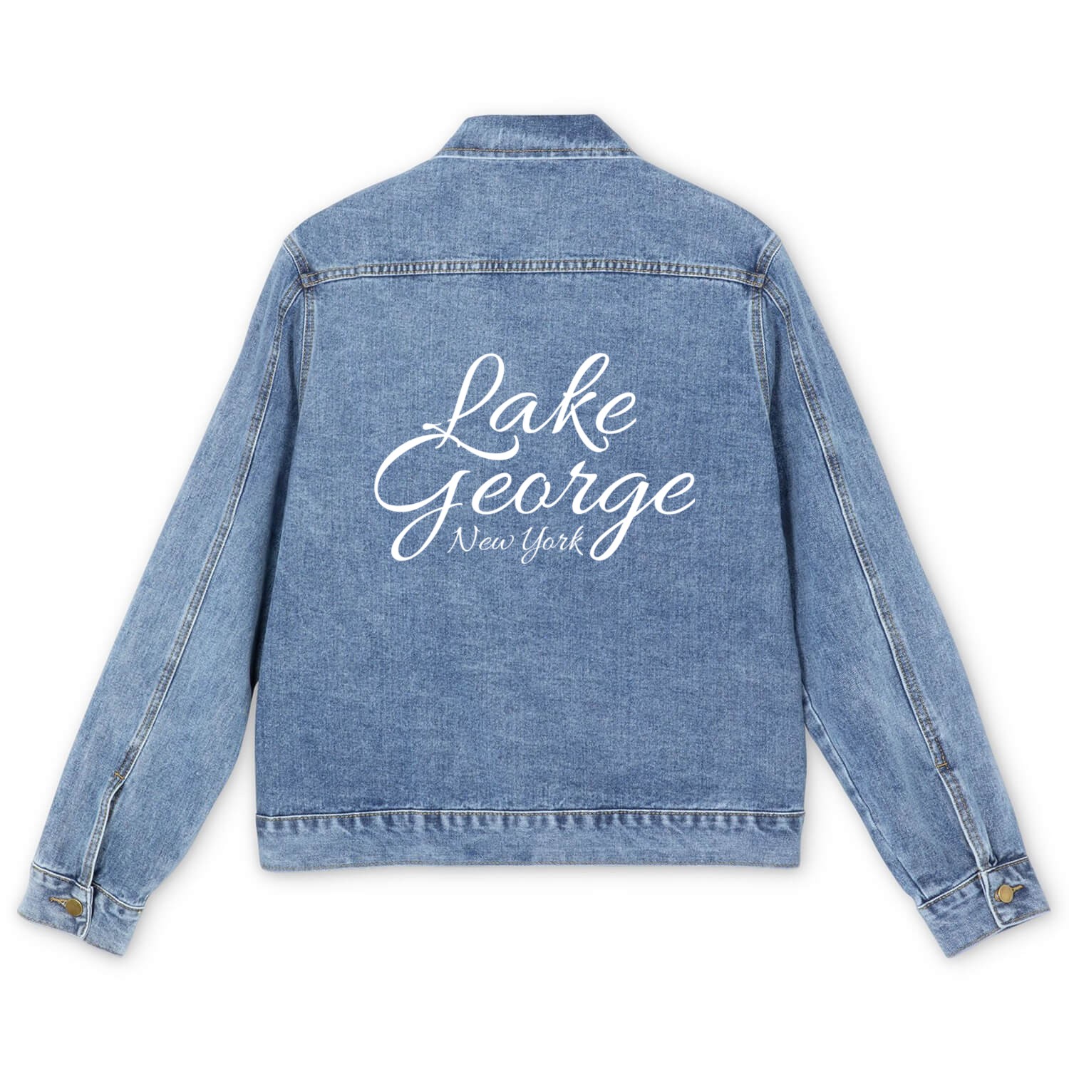 Lake George Ny - Fun Type Men's Denim Jackets