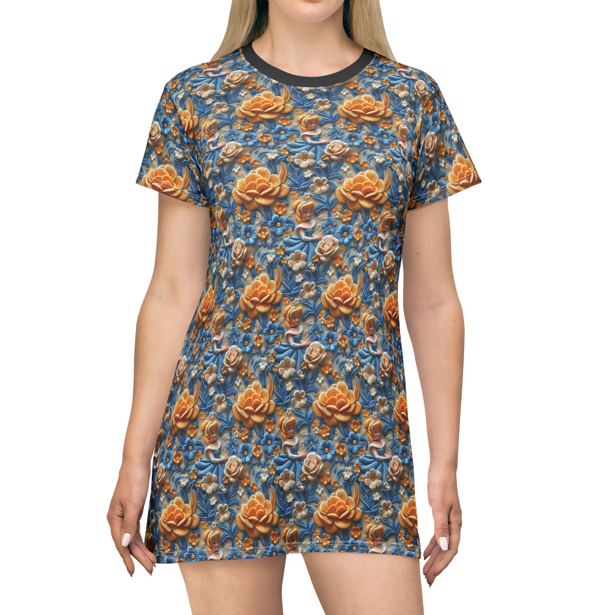 Regal Embroidered Cinde Women's T-Shirt Dress
