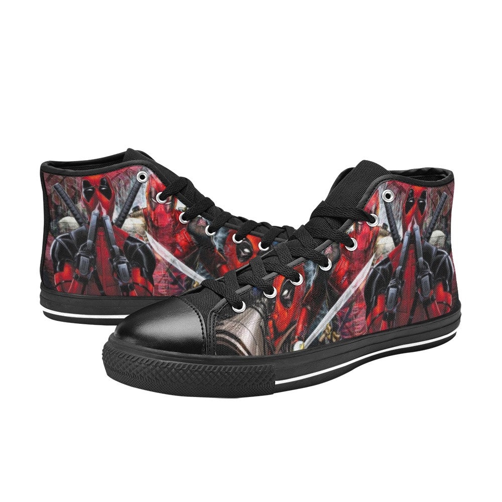 Cool Deadpool Canvas High Top Sneakers