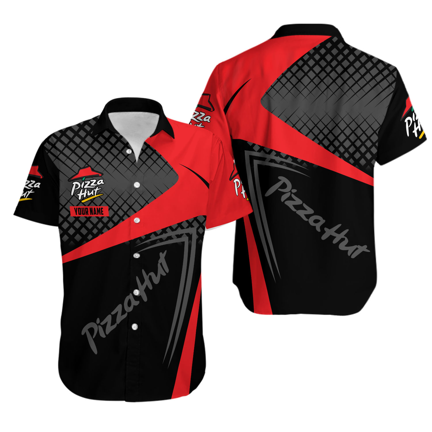 Personalized Pizza Hut Hawaiian Shirt, Pizza Hut Button Shirt, Pizza Hut Shirt For Men