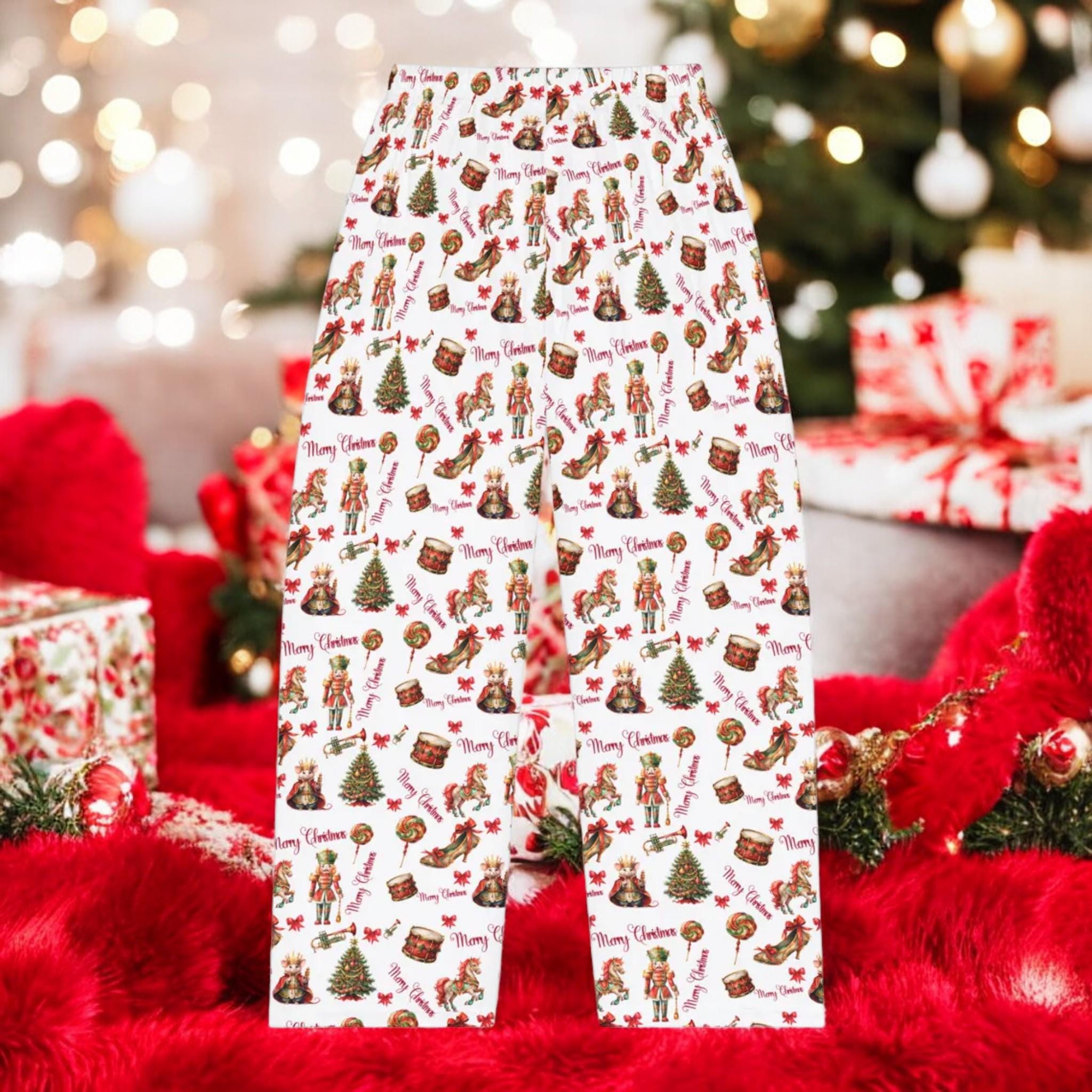 Women’s Nutcracker Pajama Pants, Christmas Ballet Lounge Pants, Cozy Holiday Sleepwear for Women