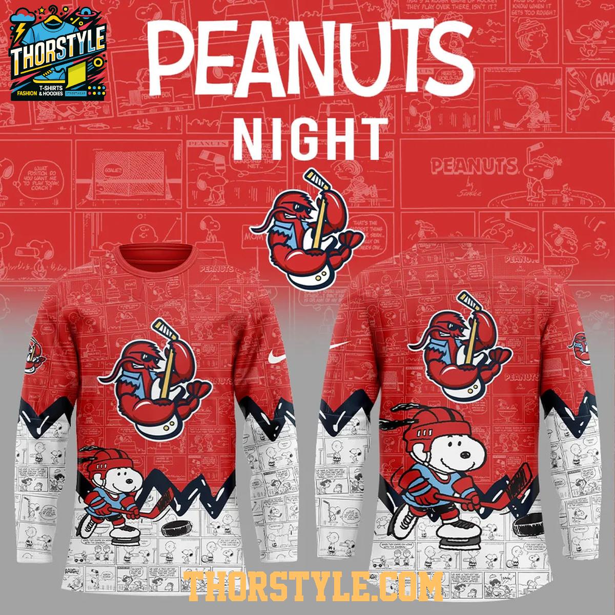 Athens Rock Lobsters Peanuts 2026 Night Anniversary Men's Hockey Jersey