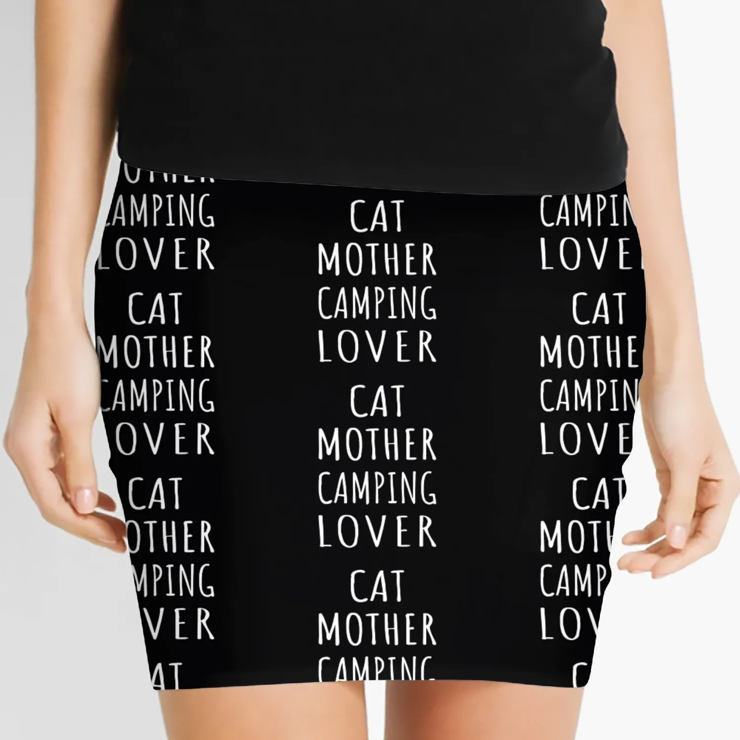 Cat Mother Camping Lover I Women's Mini Skirts