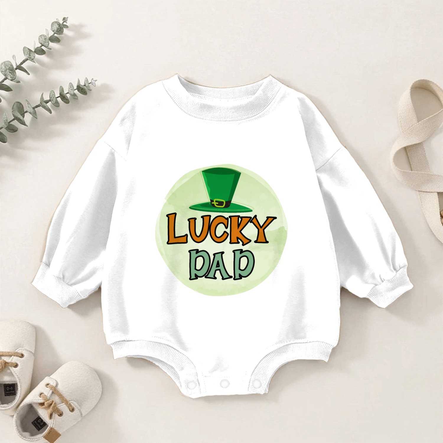 Lucky Patricks Day Sublimation Baby Romper Sweatshirts