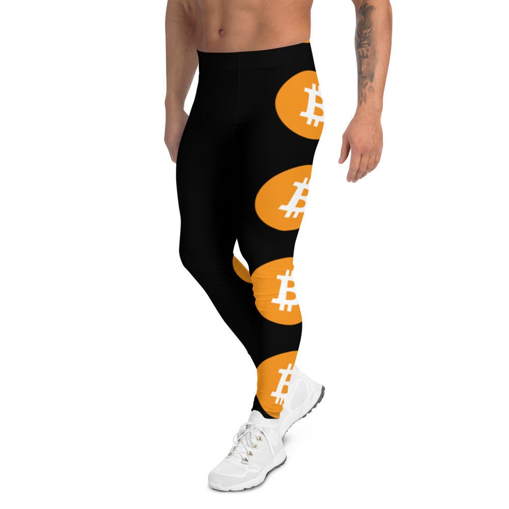 Bitcoin Men's Leggings | Crypto Work Out Pants | Cryptocurrency Gym