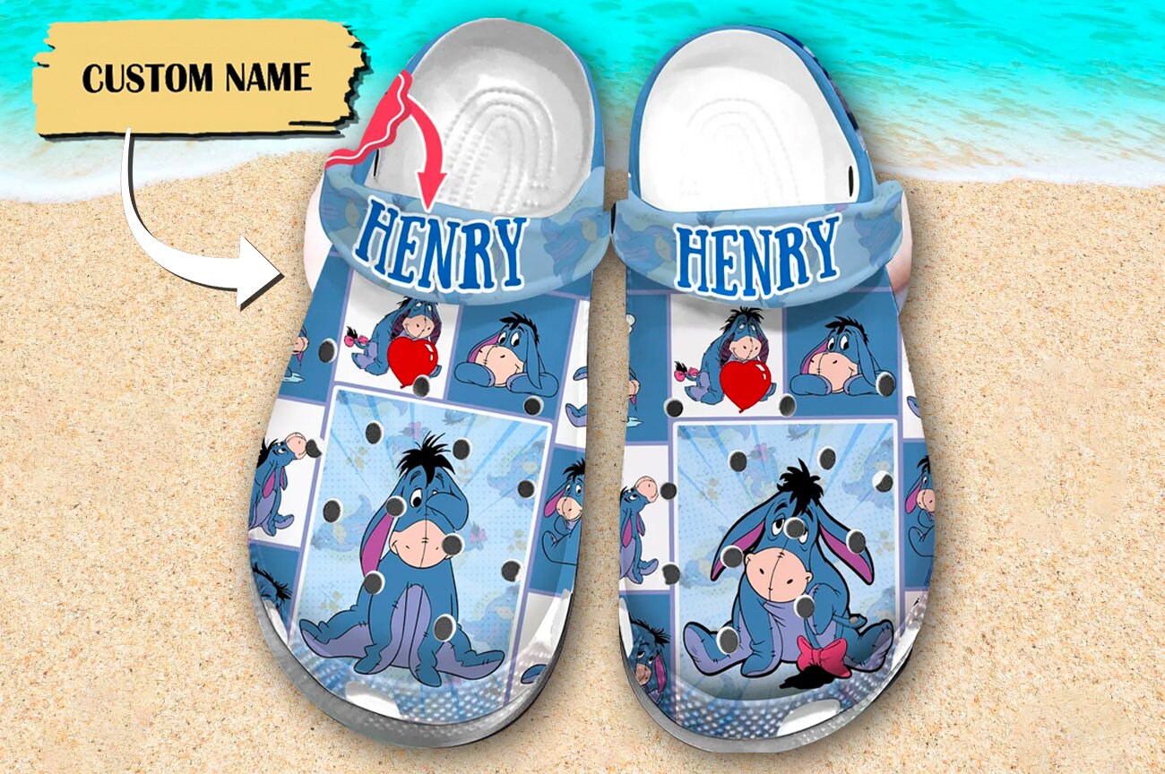 Custom Donkey Clogs, Bear Movie Sandals, Donkey Sandals, Donkey Shoes, Magic World Shoes, Cartoon Movie Fan Gift, Movie Clogs