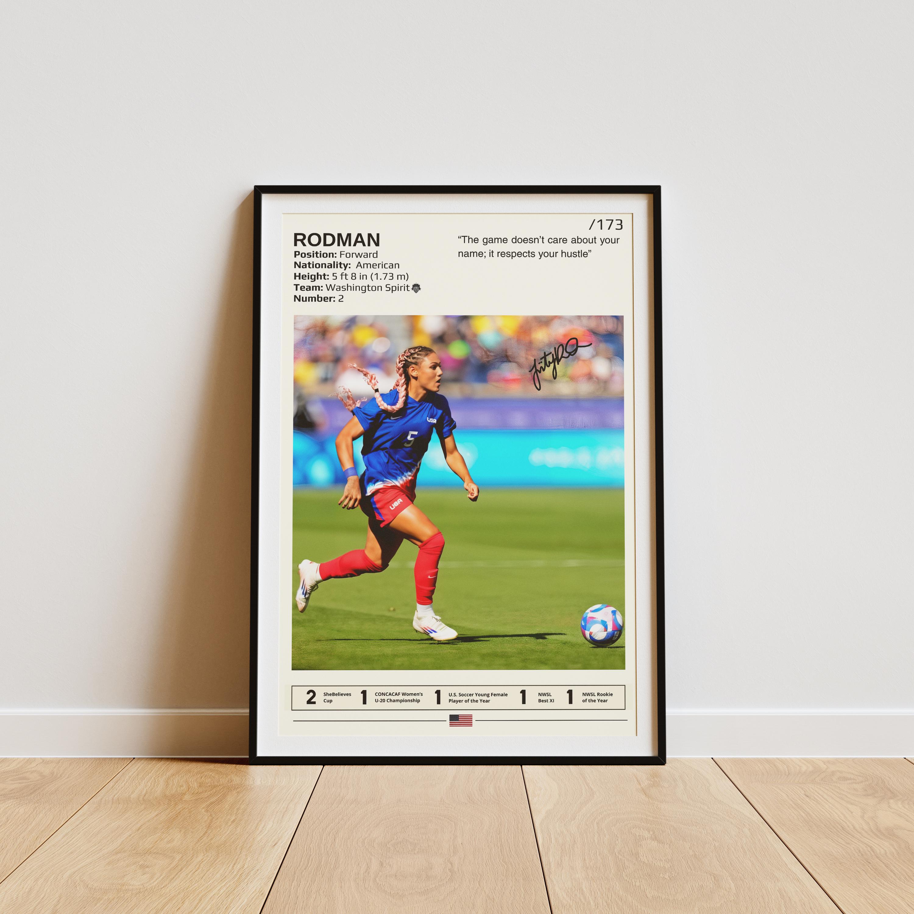Trinity Rodman Poster, Trinity Rodman Print, Soccer Wall Art, Football Gifts, American Soccer Player Poster, Soccer Poster