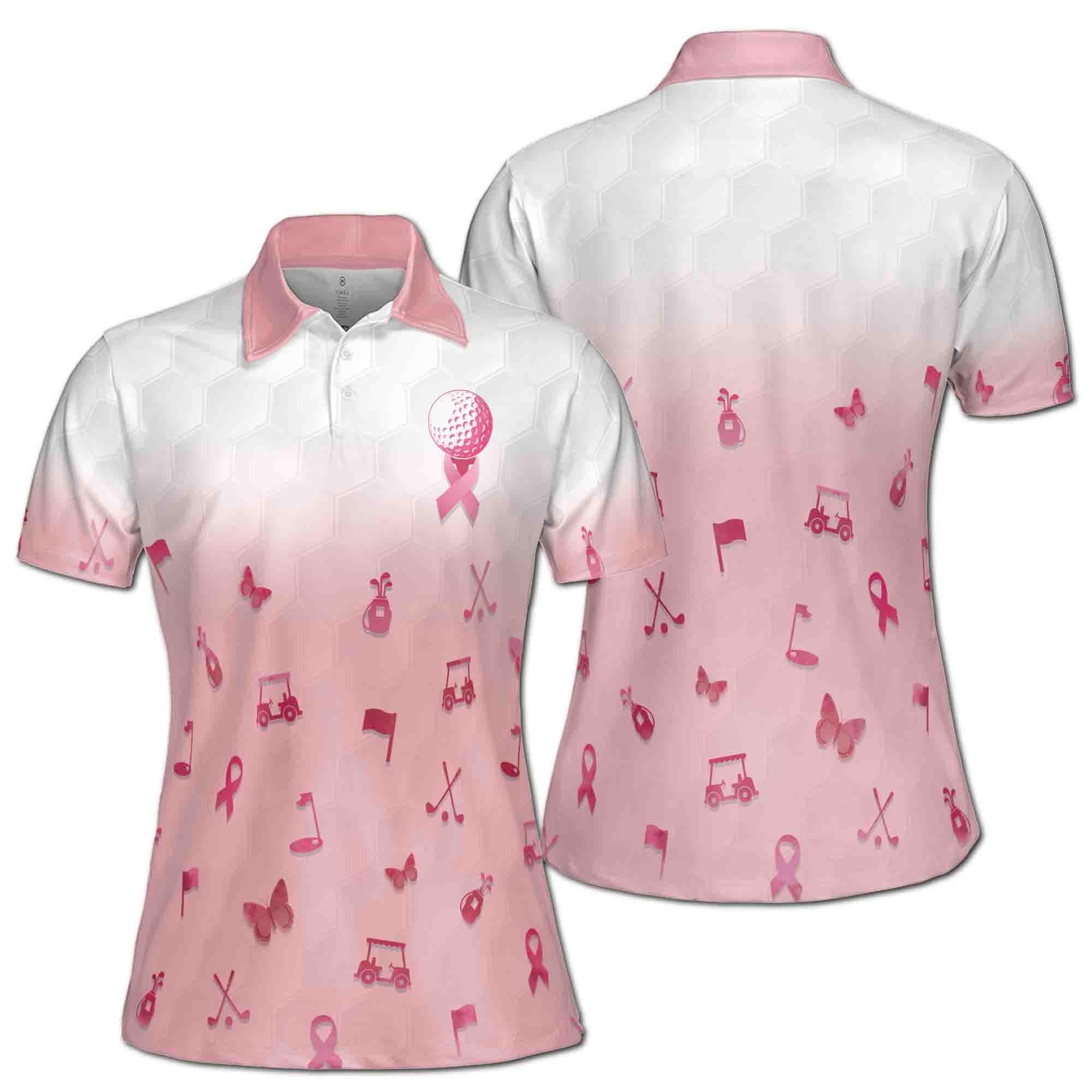 Golf Against Cancel Pink Golf Icon Women's Polo Shirt