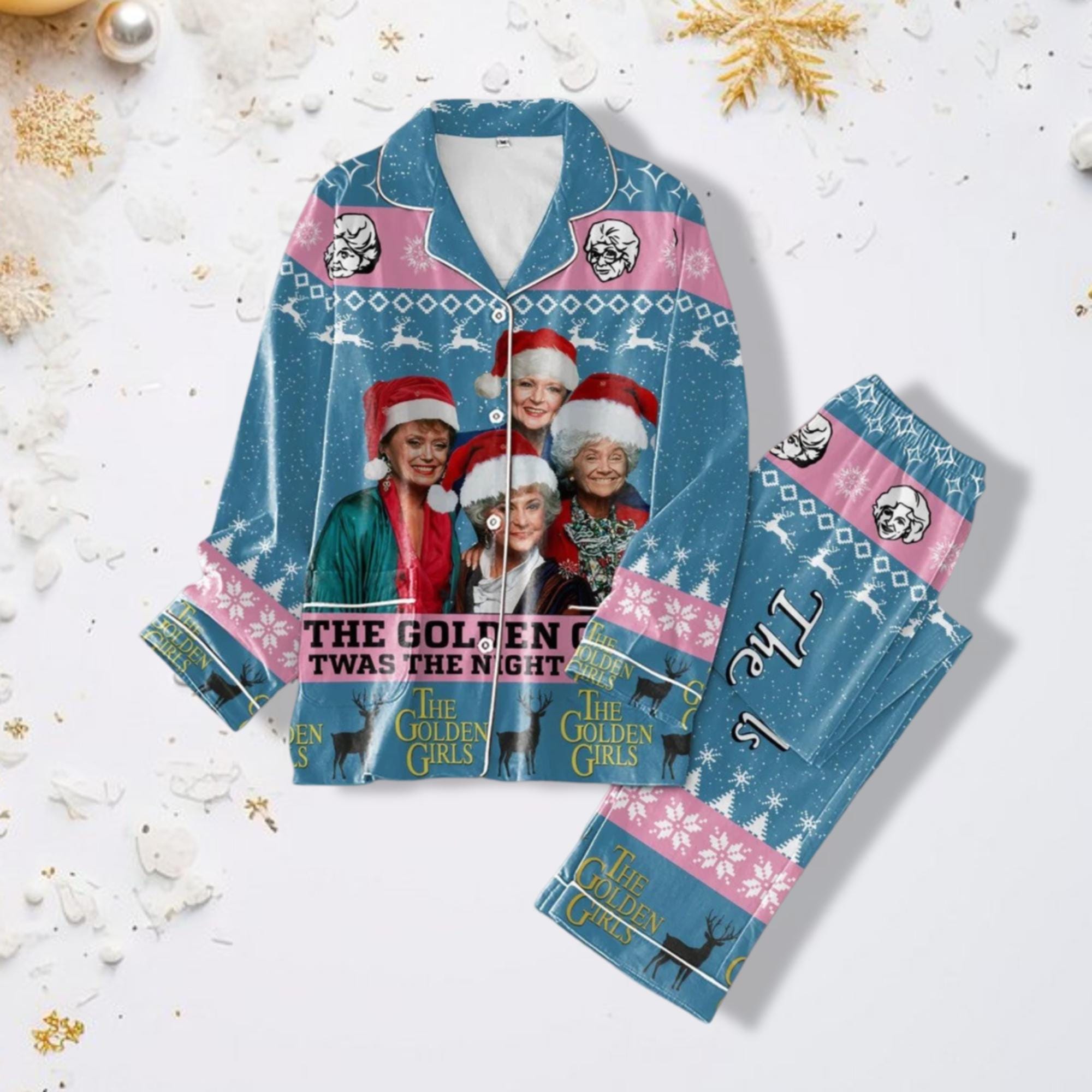 The Stay Golden Christmas Pajamas Set, Stay Golden Shirt, Stay Golden Shirt, 80s TV Sitcom, Womens Pajama Pants, Night Wear Pajamas