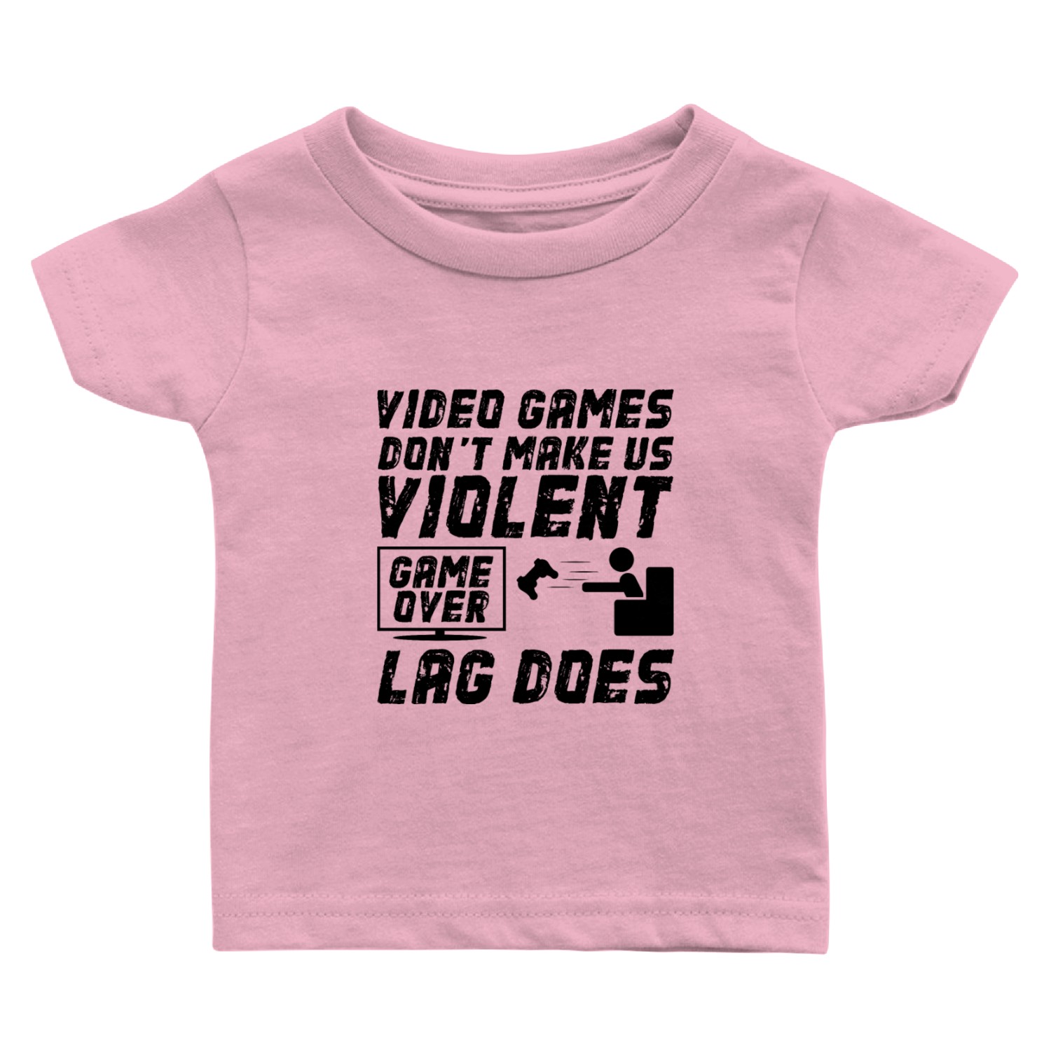 Video Games Don t Make Us Violent Game Over Baby T Shirts
