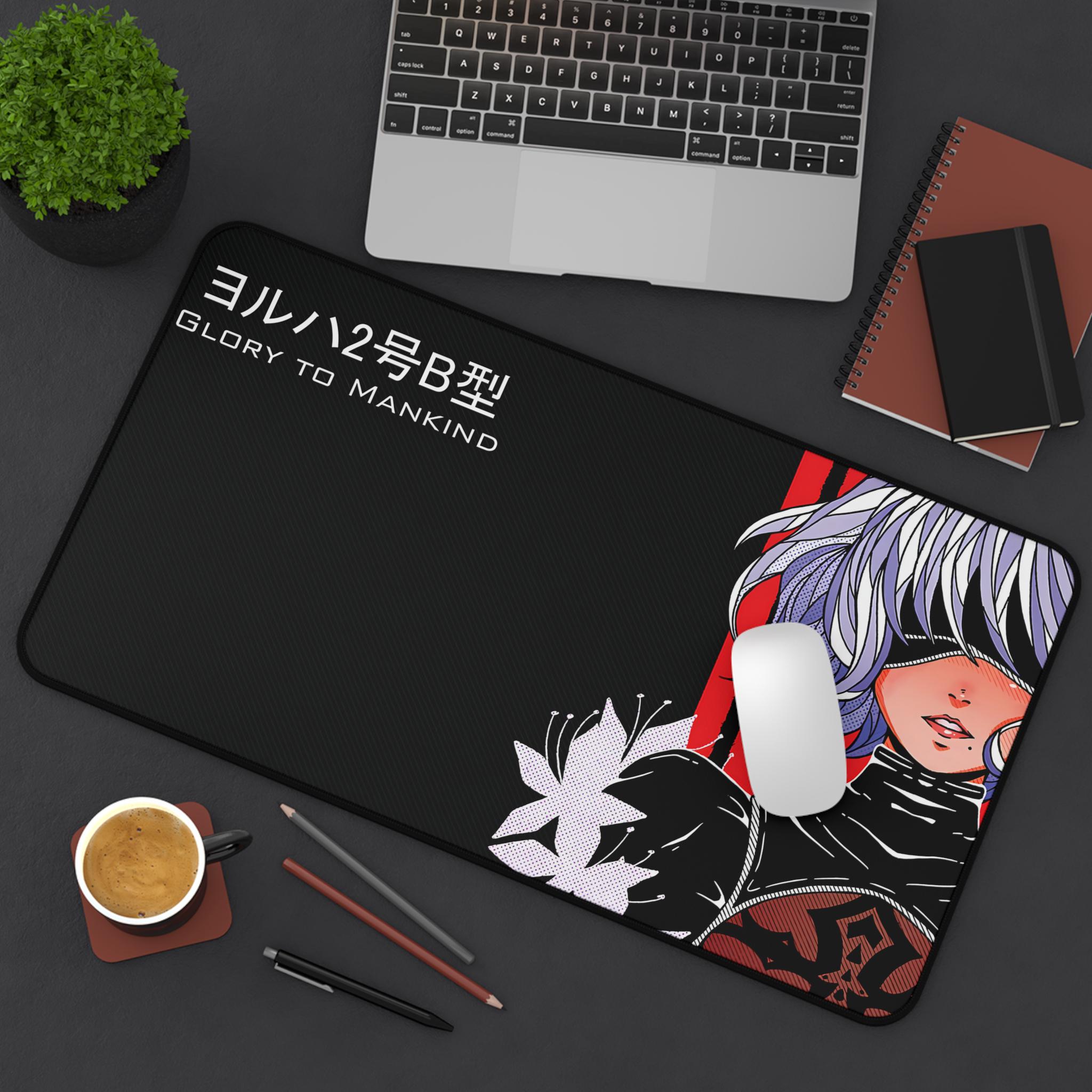 Glory to Mankind Desk Mat Mouse Pad, Nier Game Desk Mat, 2B Playmat, Automata Gaming Mouse Pad, Android Mouse Pad