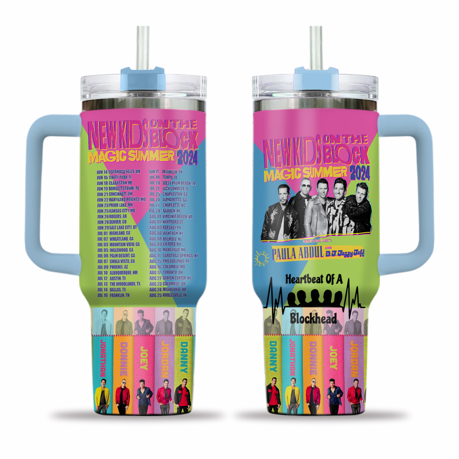 NKOT Block Tumbler 40oz, NK on The Block Tumbler, NKOT Block Band Steel Tumbler, NKOT Block Concert Stainless Tumbler, NKOT Block Coffee Tumbler