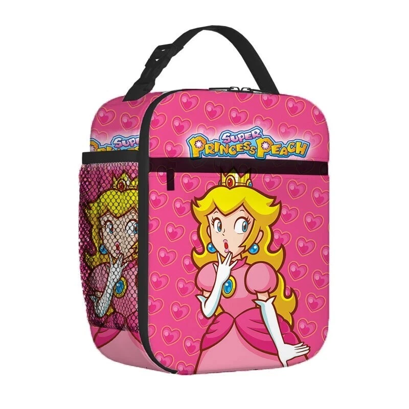 Peach Princess Girls Kids Lunch Bag, Childrens School Bag for Boys and Girls