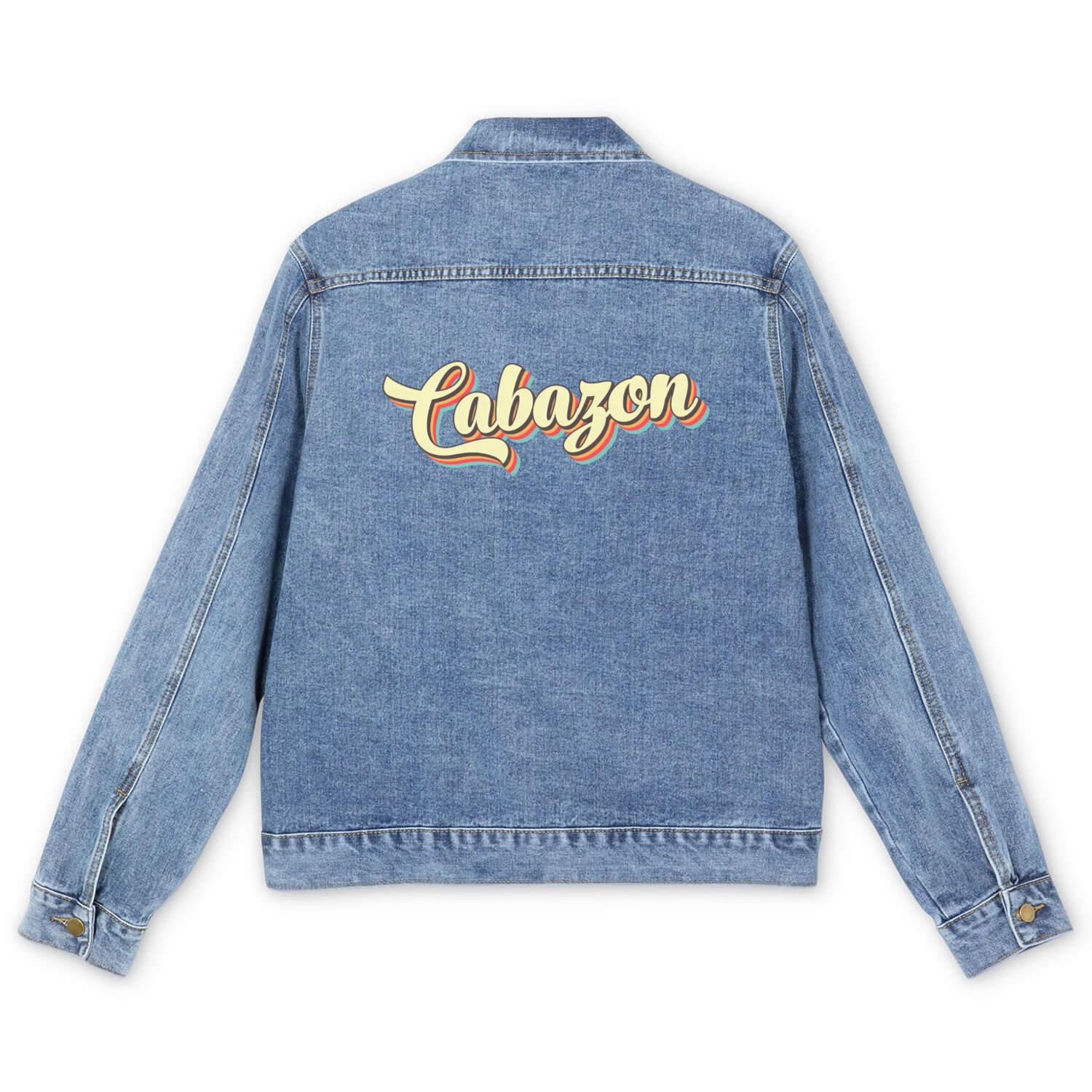 Cabazon Baseball Font Men's Denim Jackets