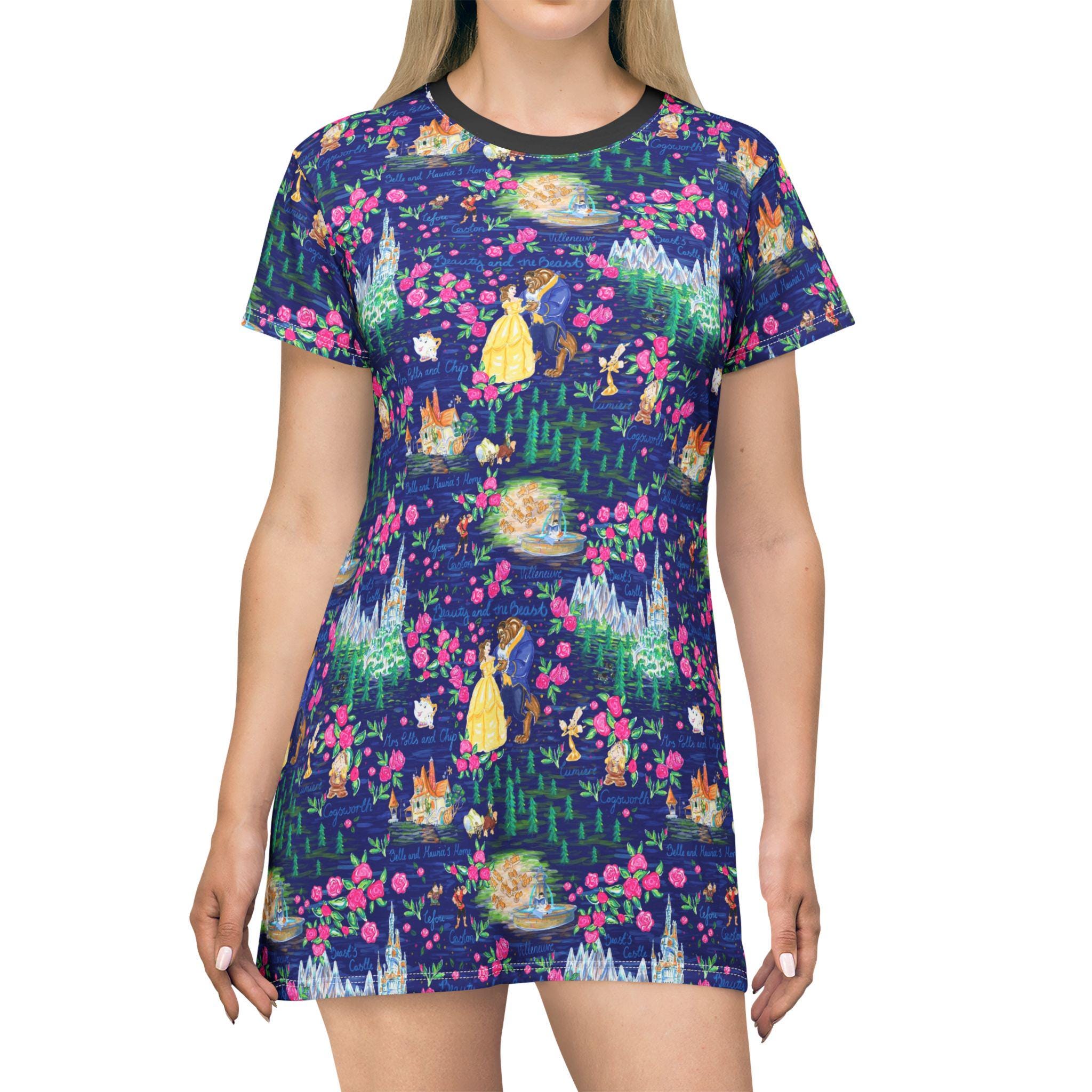 Belle's Enchanted Forest Women's T-Shirt Dress