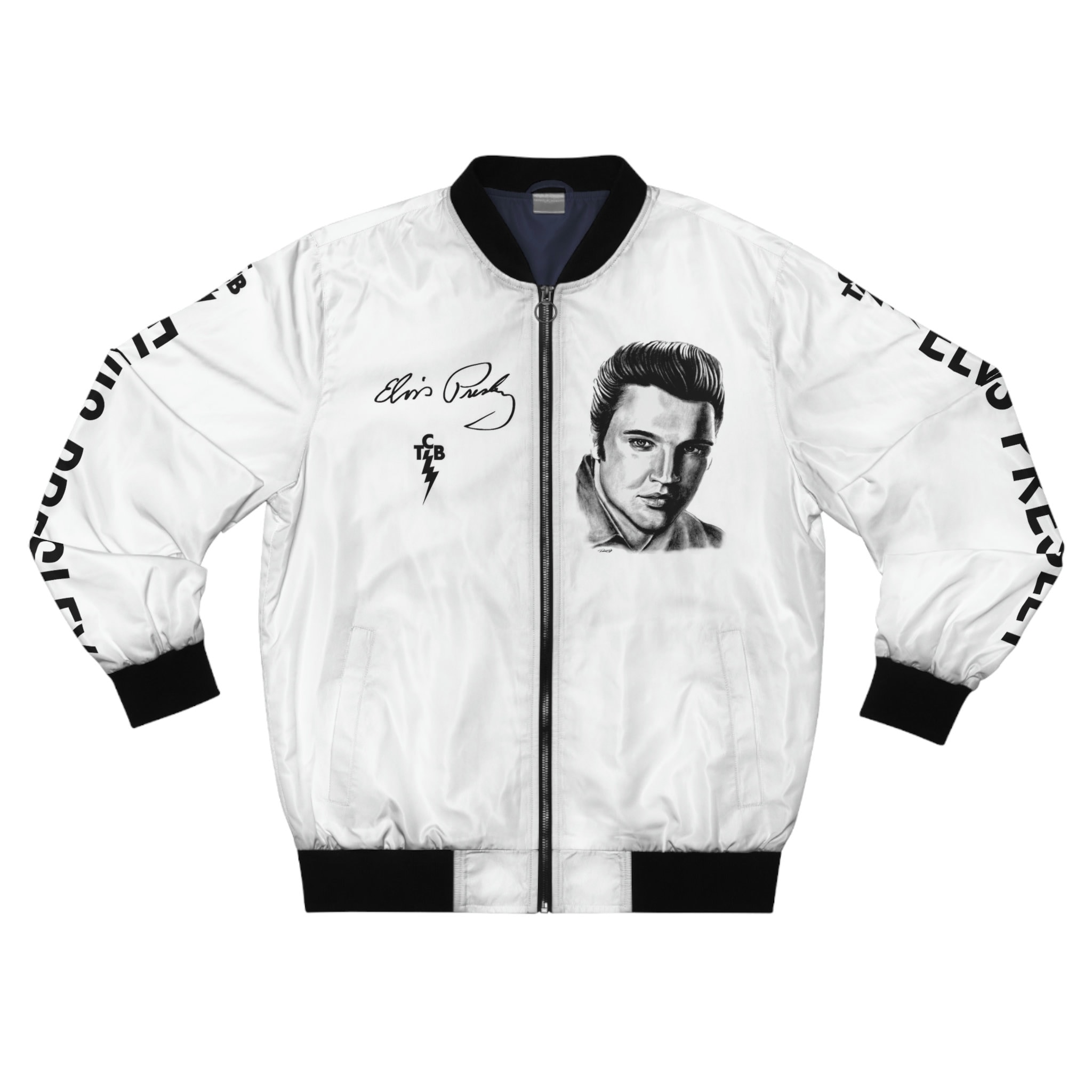 Women's Bomber Jacket (AOP) -Elvis Presley King of Rock and Roll