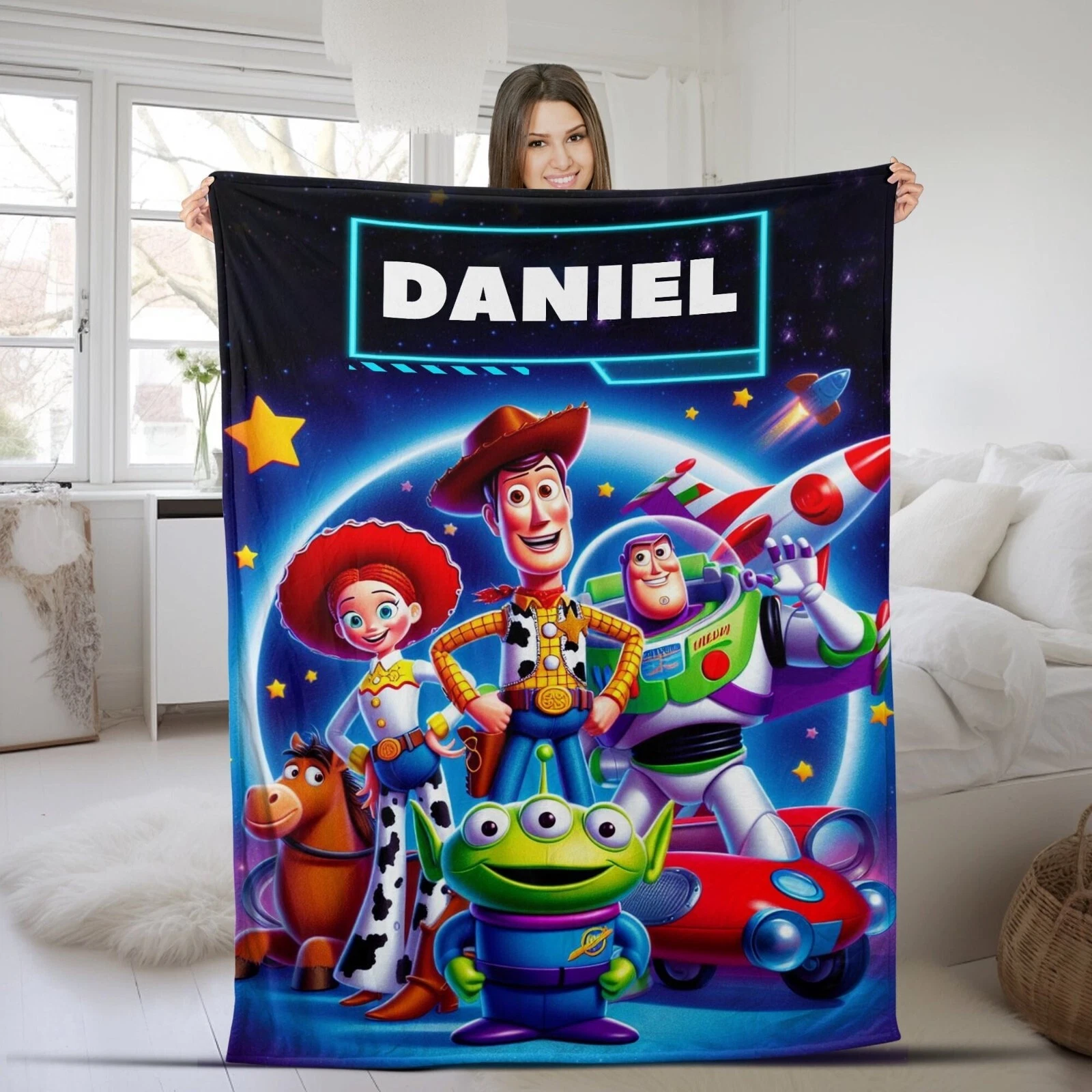 Personalized Name Blanket, Personalized Toy Story Blanket Toy Story name blanket