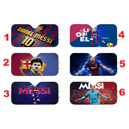 Football Star Leo Messi Car Sun Shade Cartoon Window Cover