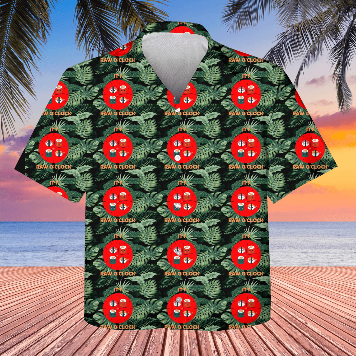 It's raw o clock Kids Hawaiians