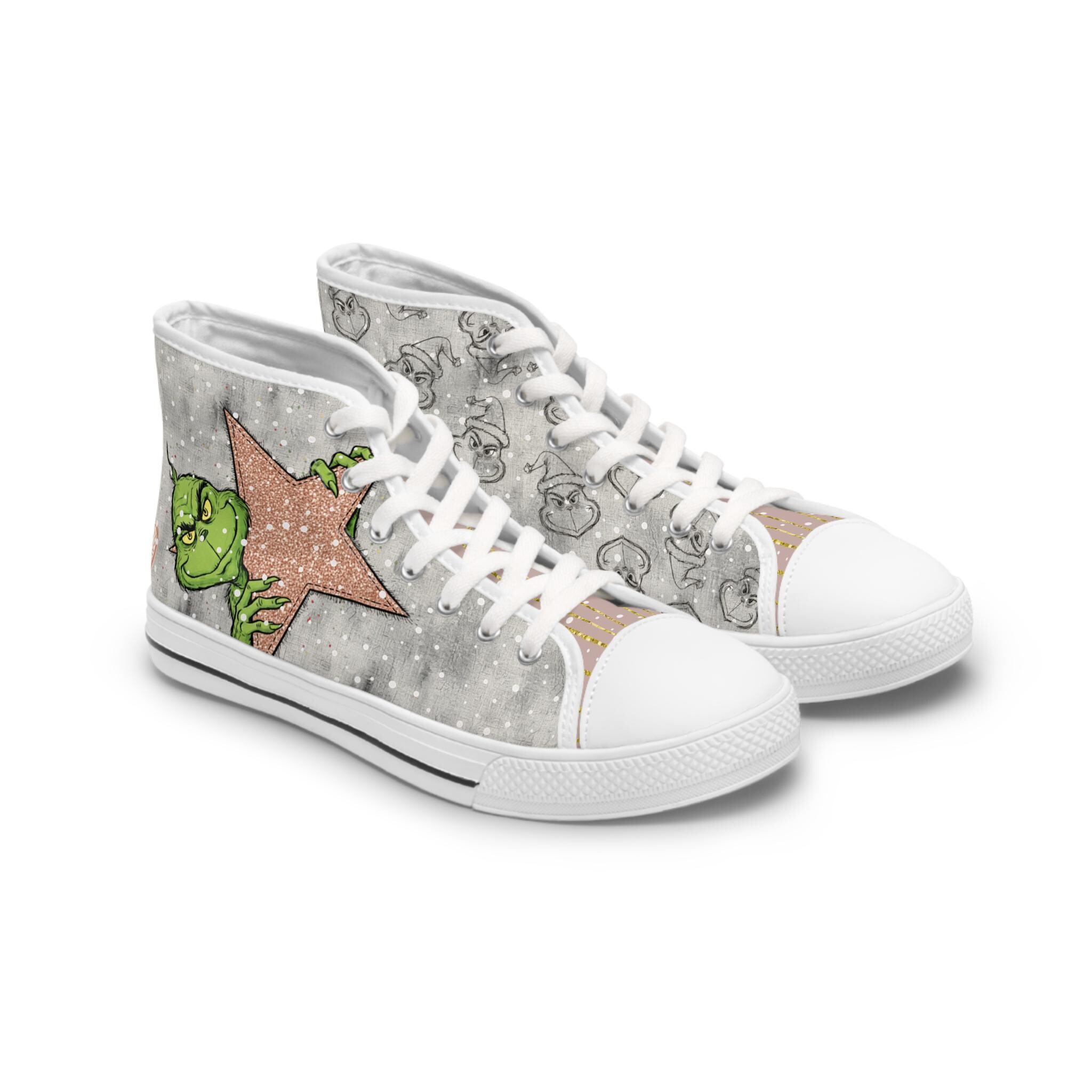 funny character, Rose Gold, Women's High Top Sneakers