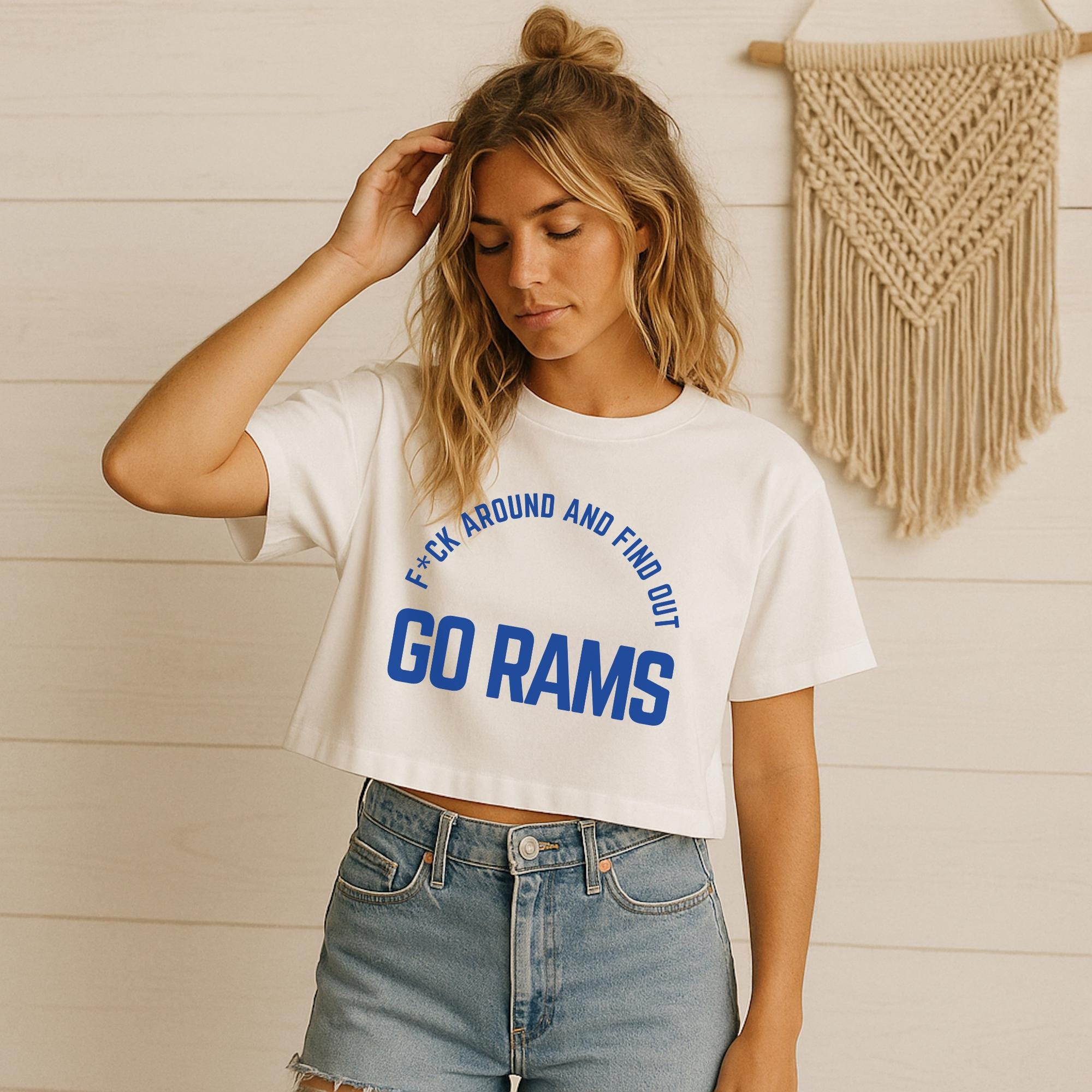 LOS ANGELES FOOTBALL "F Around and Find Out" Rams Women's Crop Top