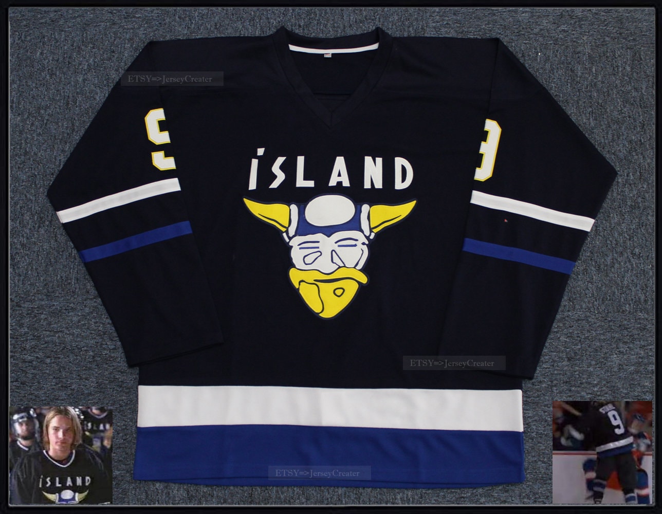Mighty The Duck Gunner Stahl #9 Team Island Hockey Jersey Custom Names;;Youth/Kids/Adult Any Size;Personalized Cosplay