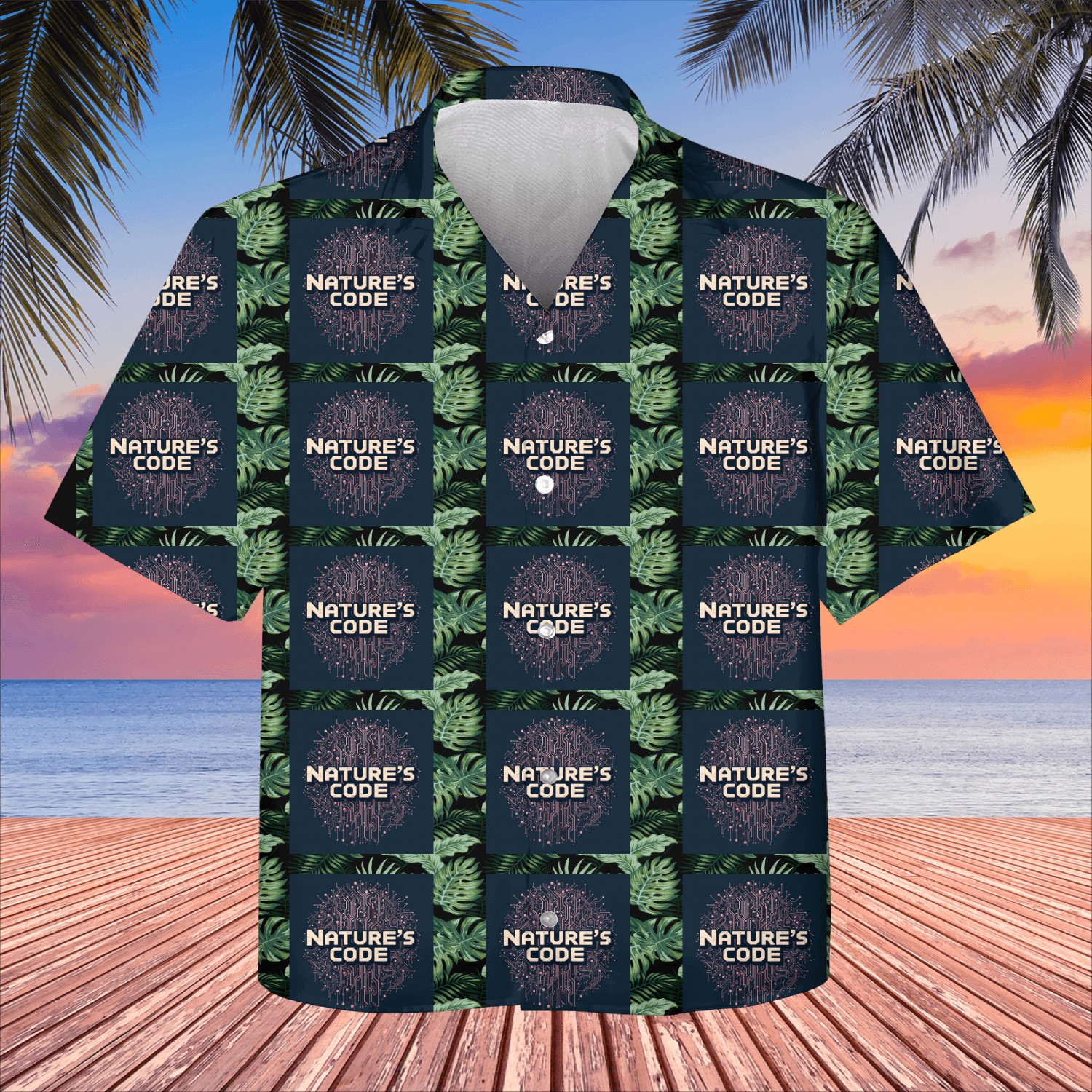 Nature's Code - Digital Nature Pattern Design Kids Hawaiians