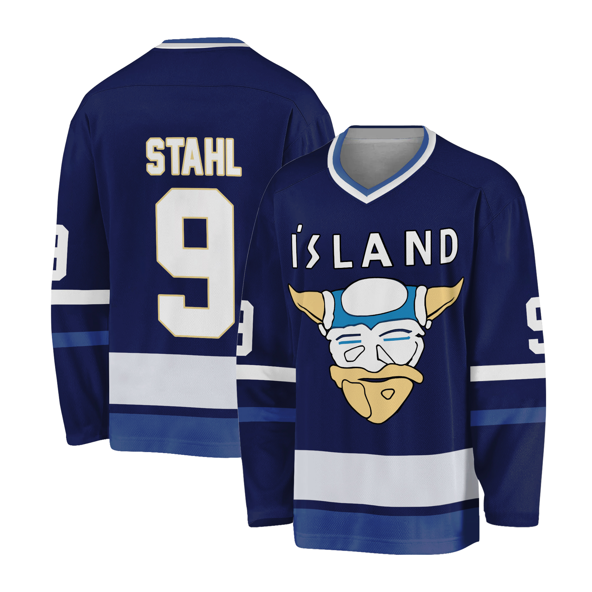 Movie Iceland Mighty Ducks Gunnar Stahl #9 Hockey Jersey All Over Print