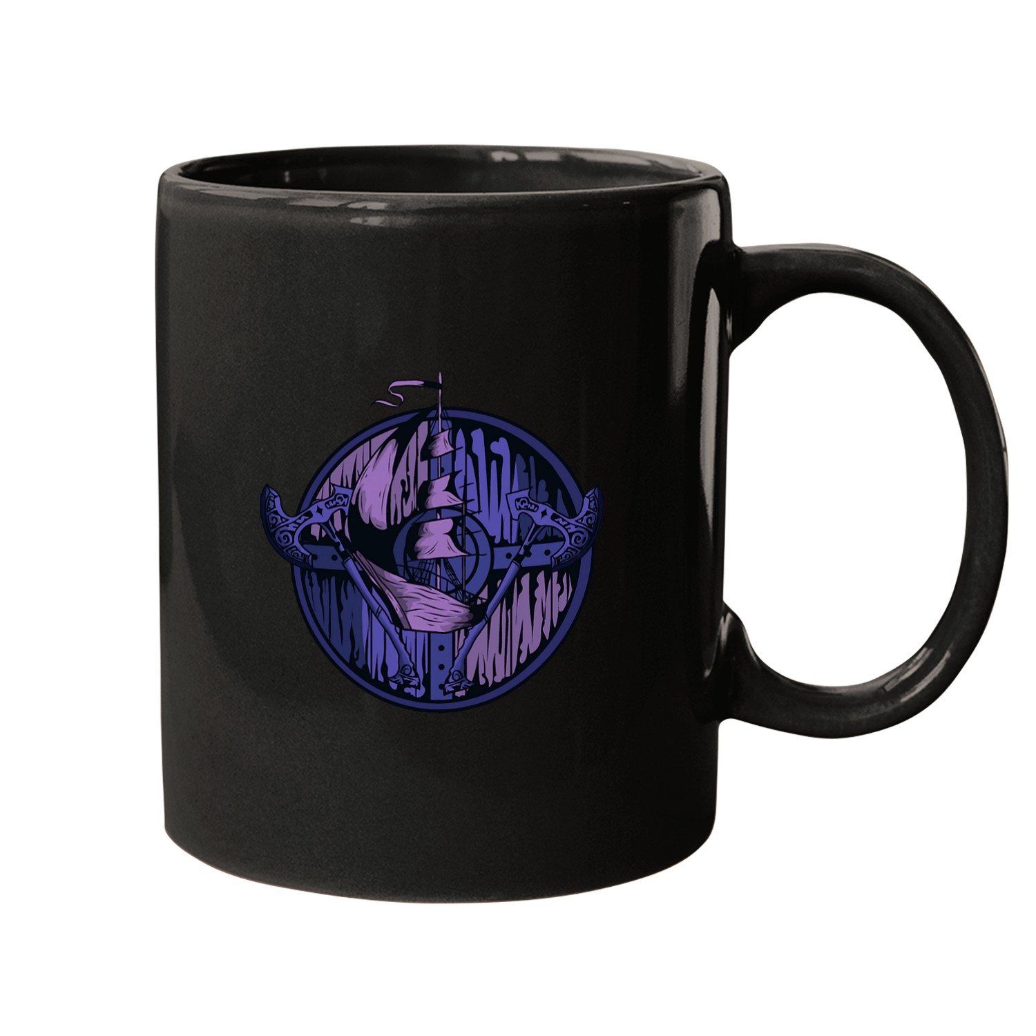 Viking Long Ship And Shield Mugs