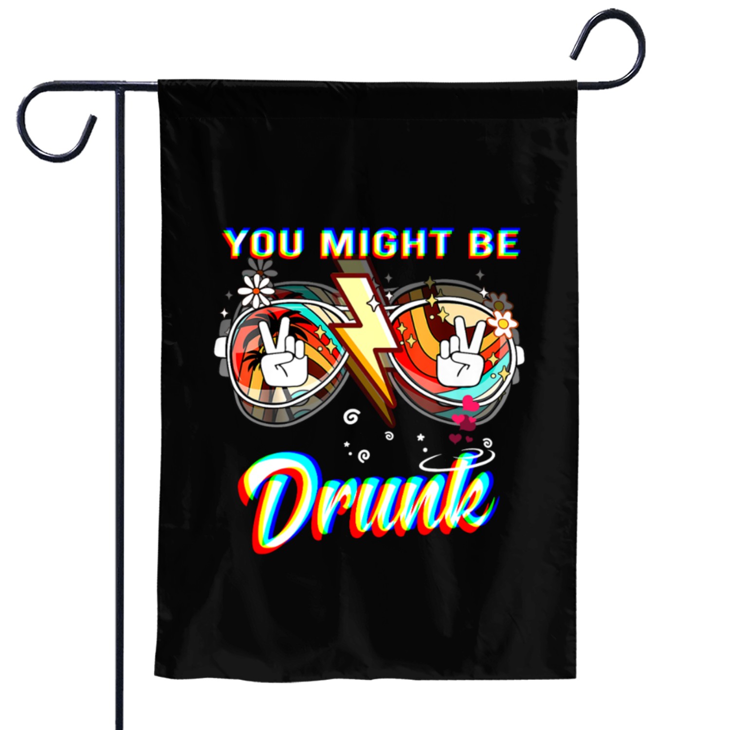 Drinking You Might Be Drunk glasses summer party Garden Flags