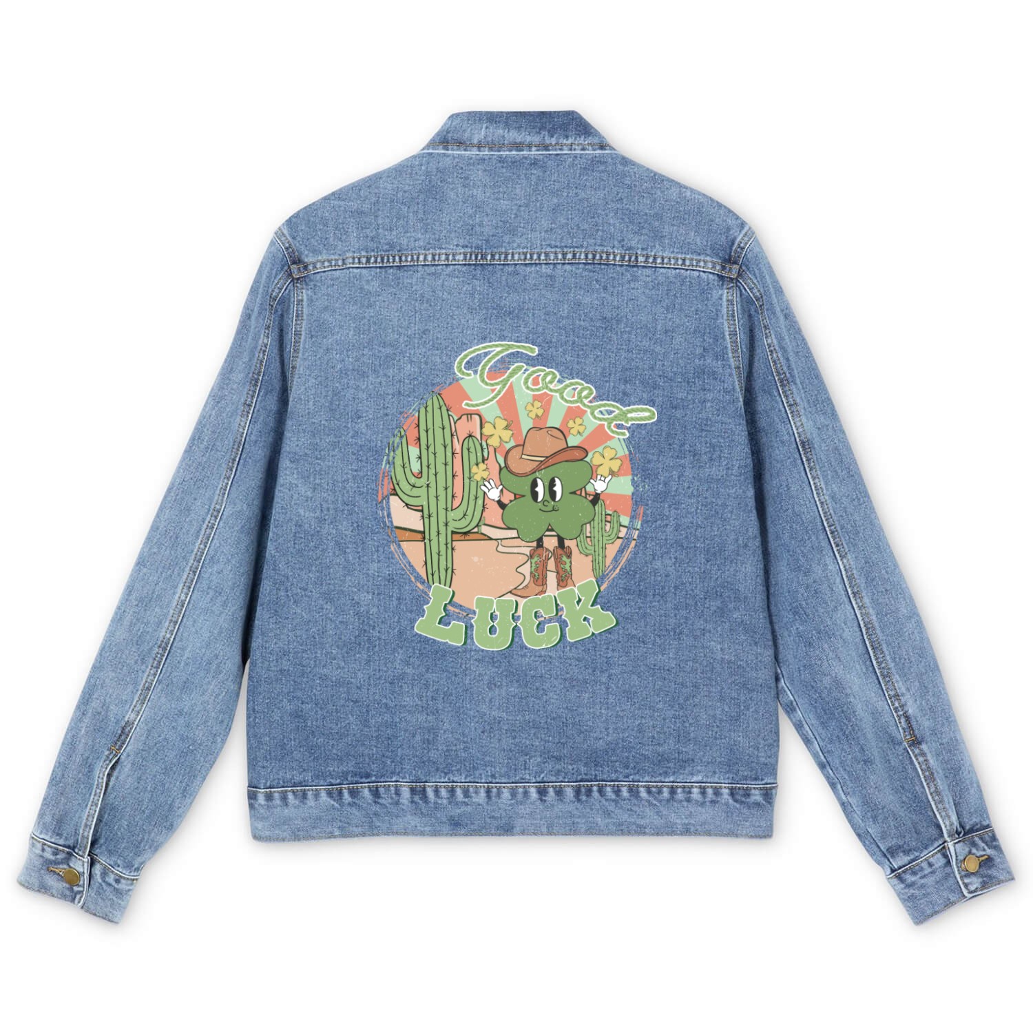 Good luck, St.Patrick's Day, Irish Luck Men's Denim Jackets