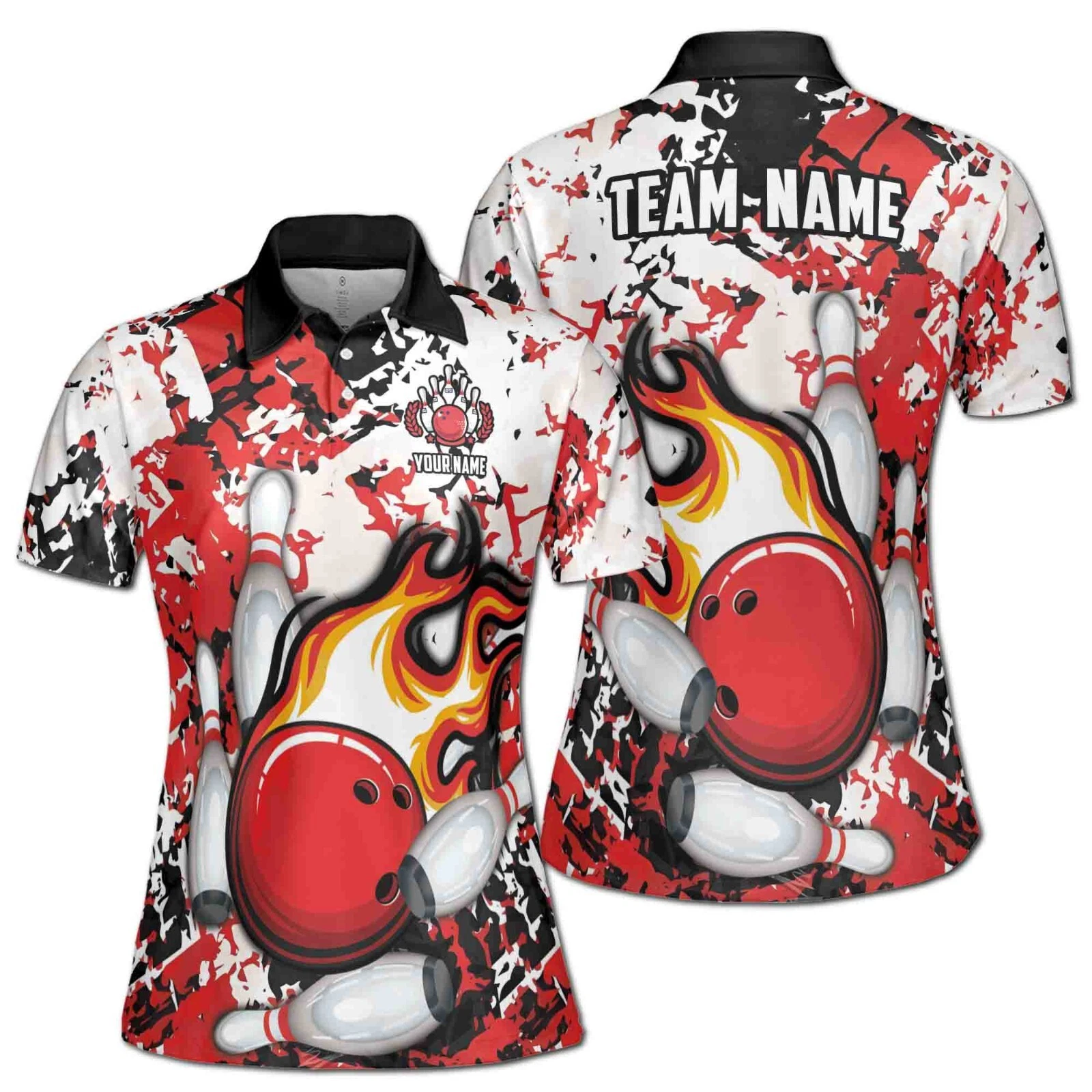 Personalized Bowling Passion Women's Polo Shirt