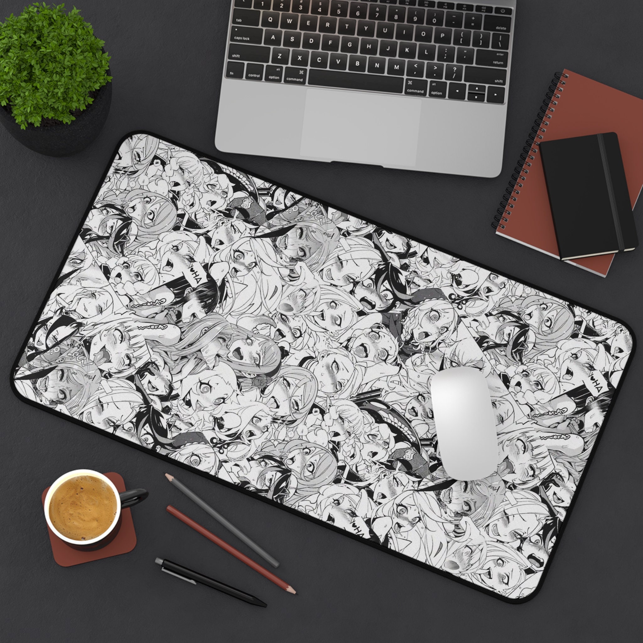 Anime Desk Mat, Ahegao Girls Gaming Mouse Pad, Nhentai Keyboard Pad